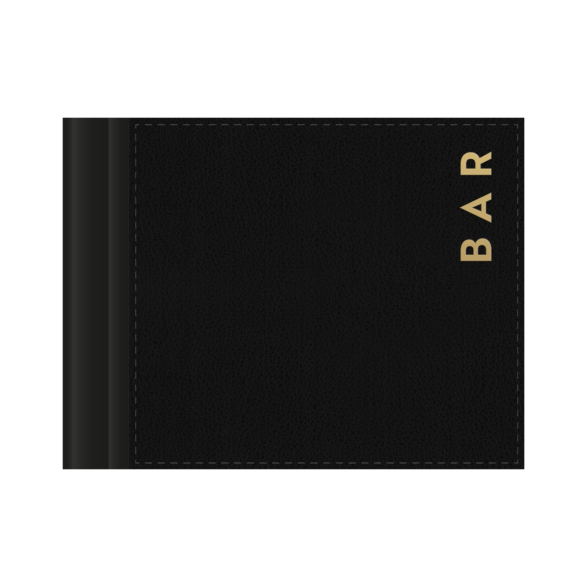 Lista bar | La Carte ecopelle | Maj nero DIN A5 orizzontale | Molla set