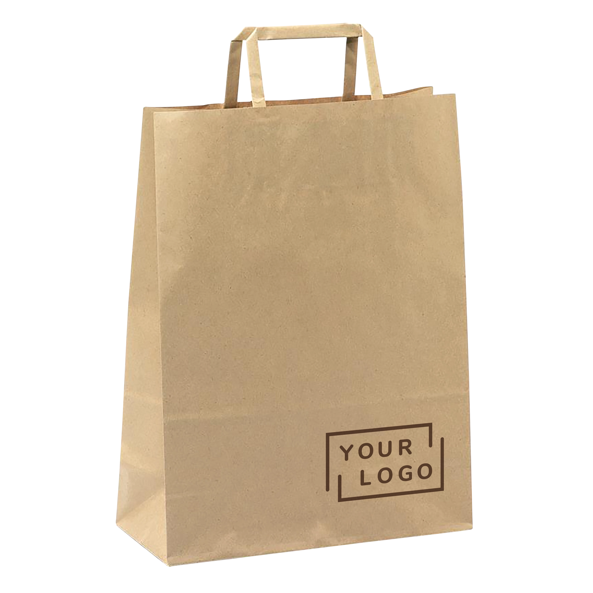 Shopper | Lunch Papier avana recycelt 22+10x h 29 cm | 80 g/m² 