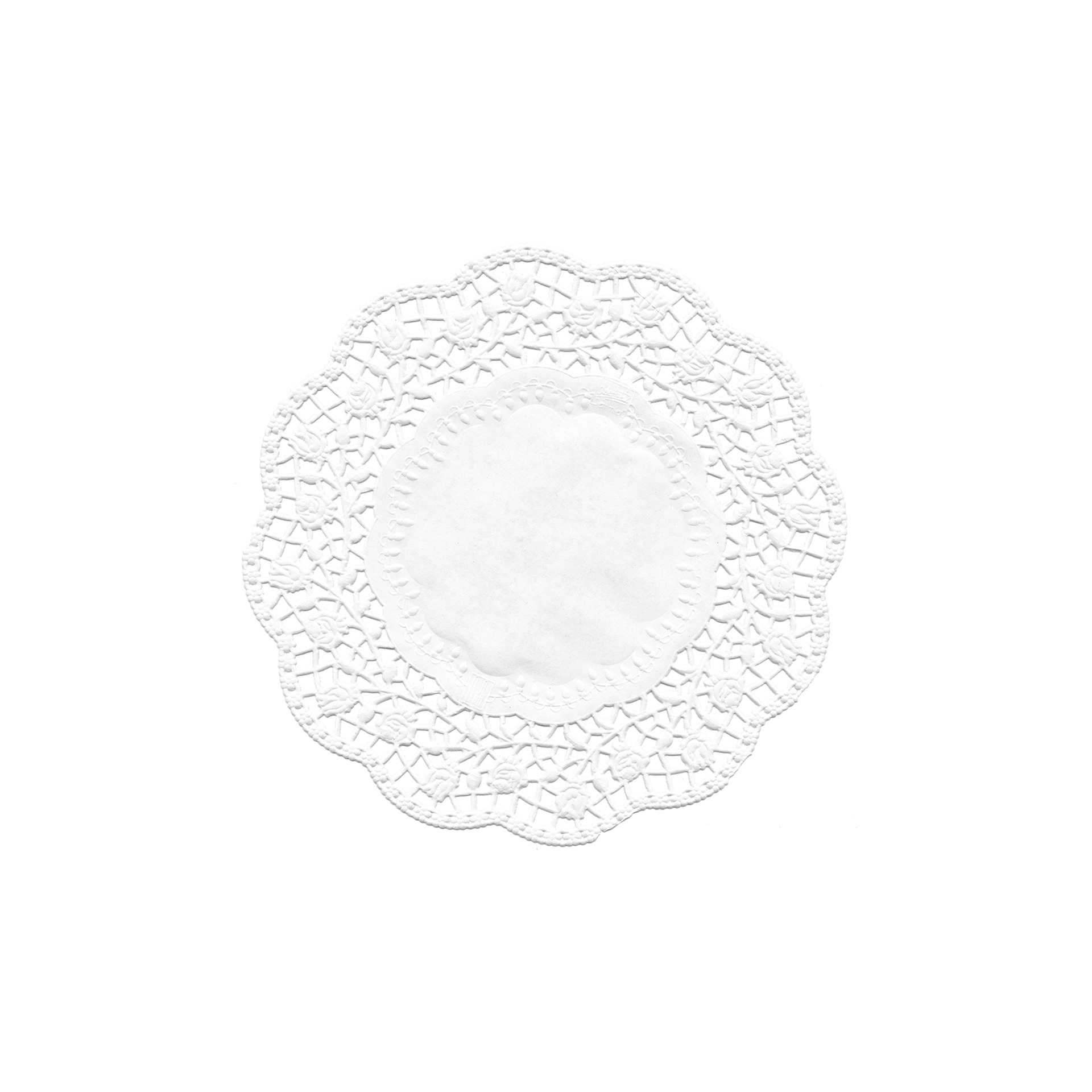 Tortenspitzen | Dekor Rose Ø 13 cm | rund Papier | weiß 