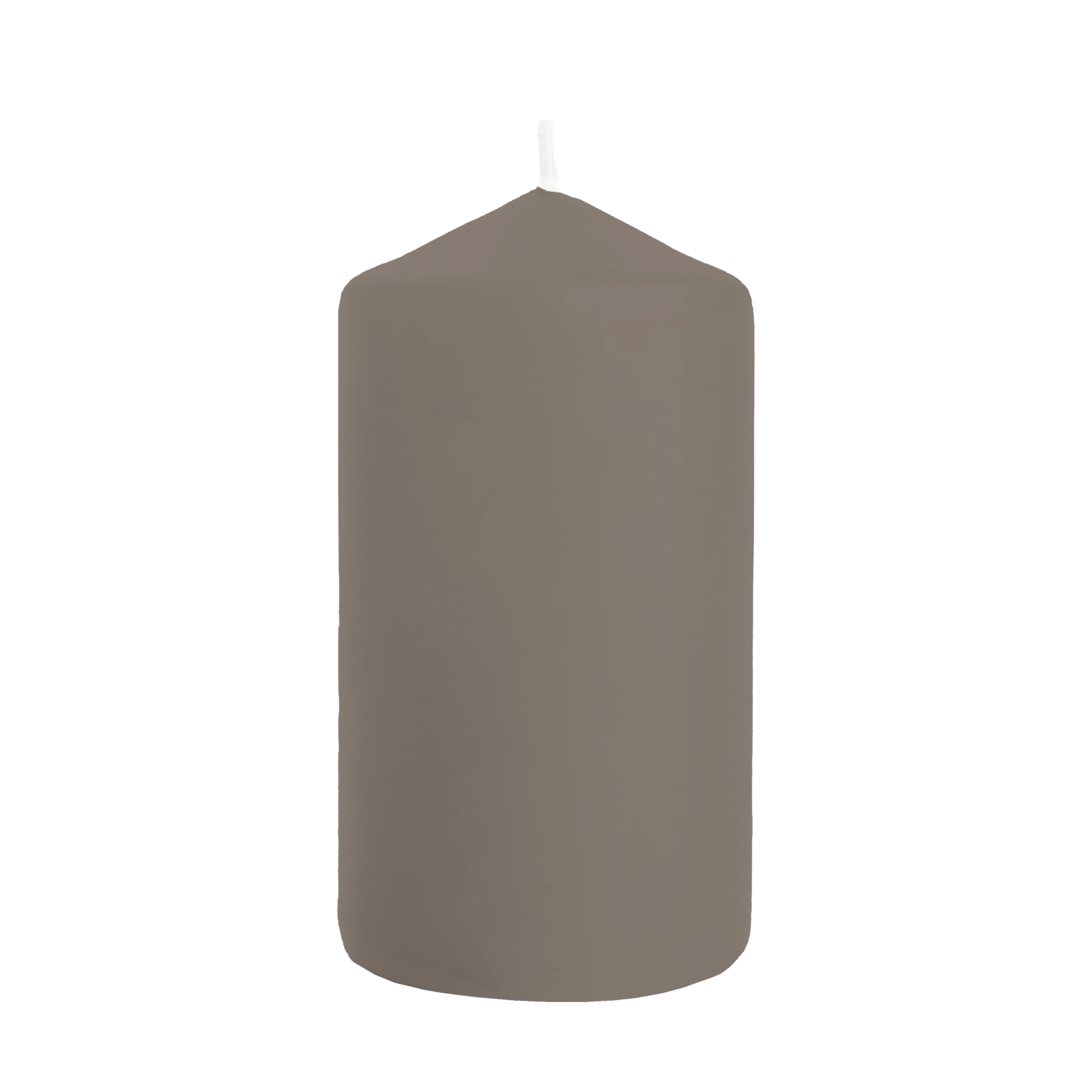 Candela Pillar warm grey h 12 cm | Ø 5,8 cm 