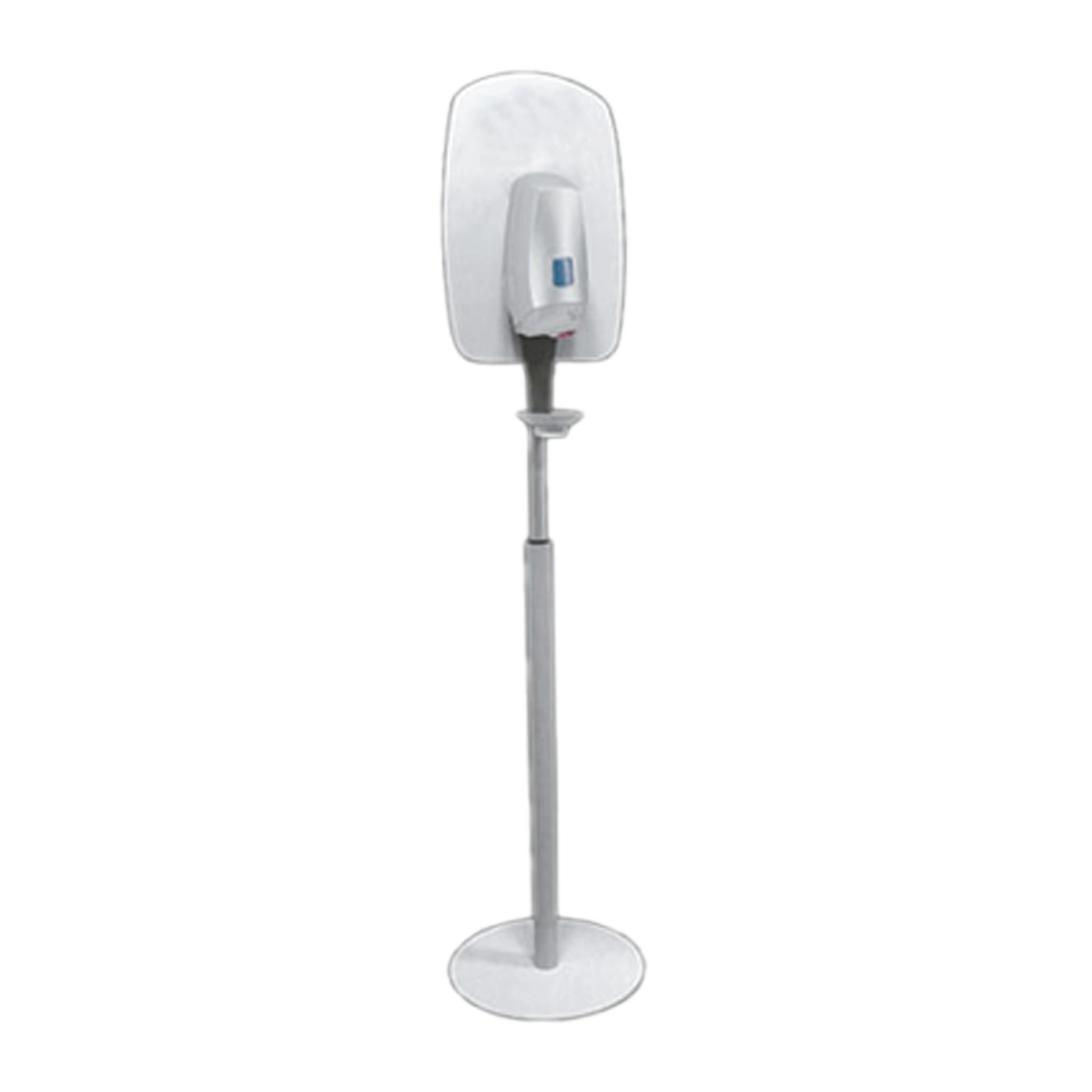 Dispenser Seife/Desinfektion 1 lt. (Sensor) ABS weiß+Ständer Metall grau höhenverst. 130-165 cm Ø 36,5 cm  