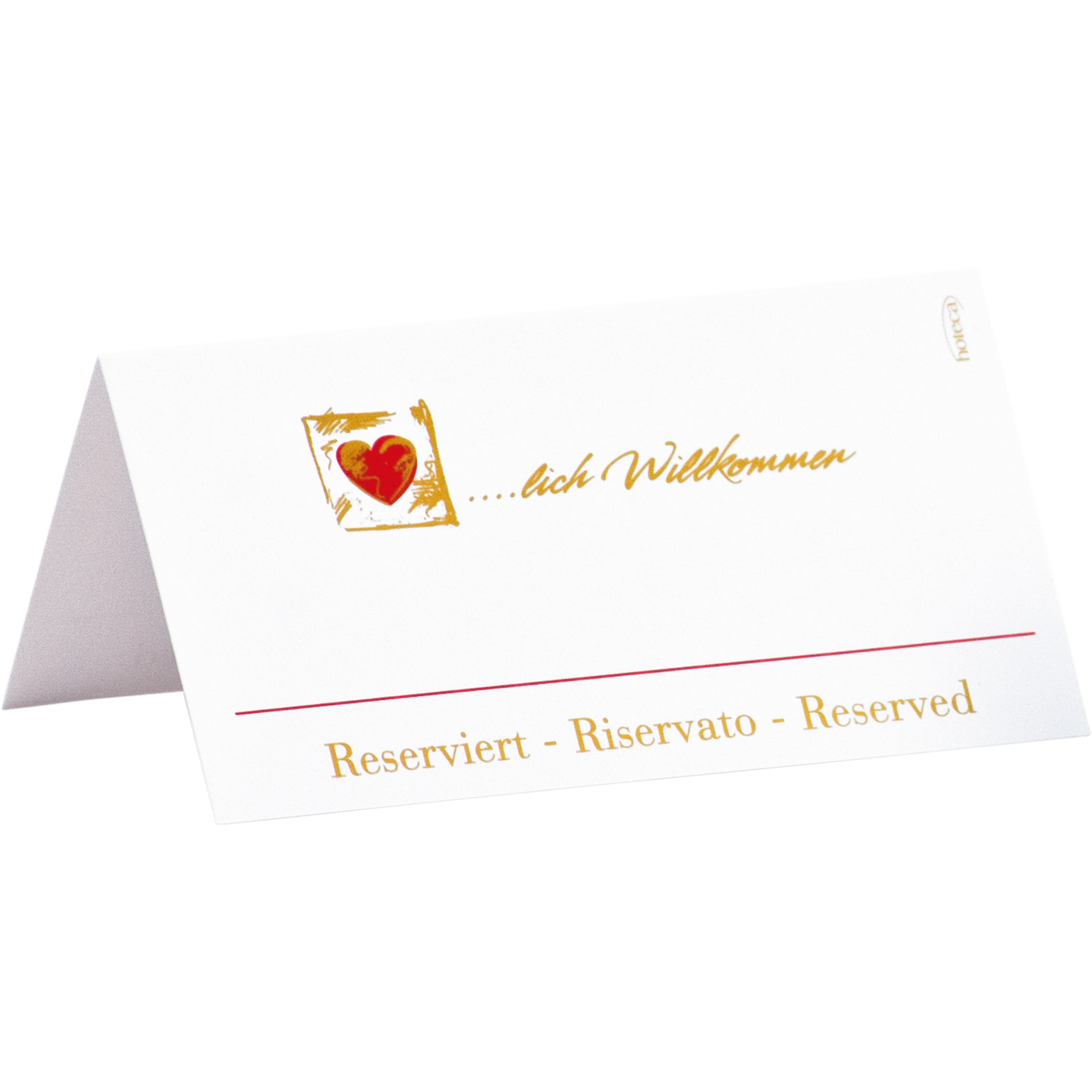 Reserviertkarte | 'Welcome' Karton 300 g/m² 12x6,5 cm