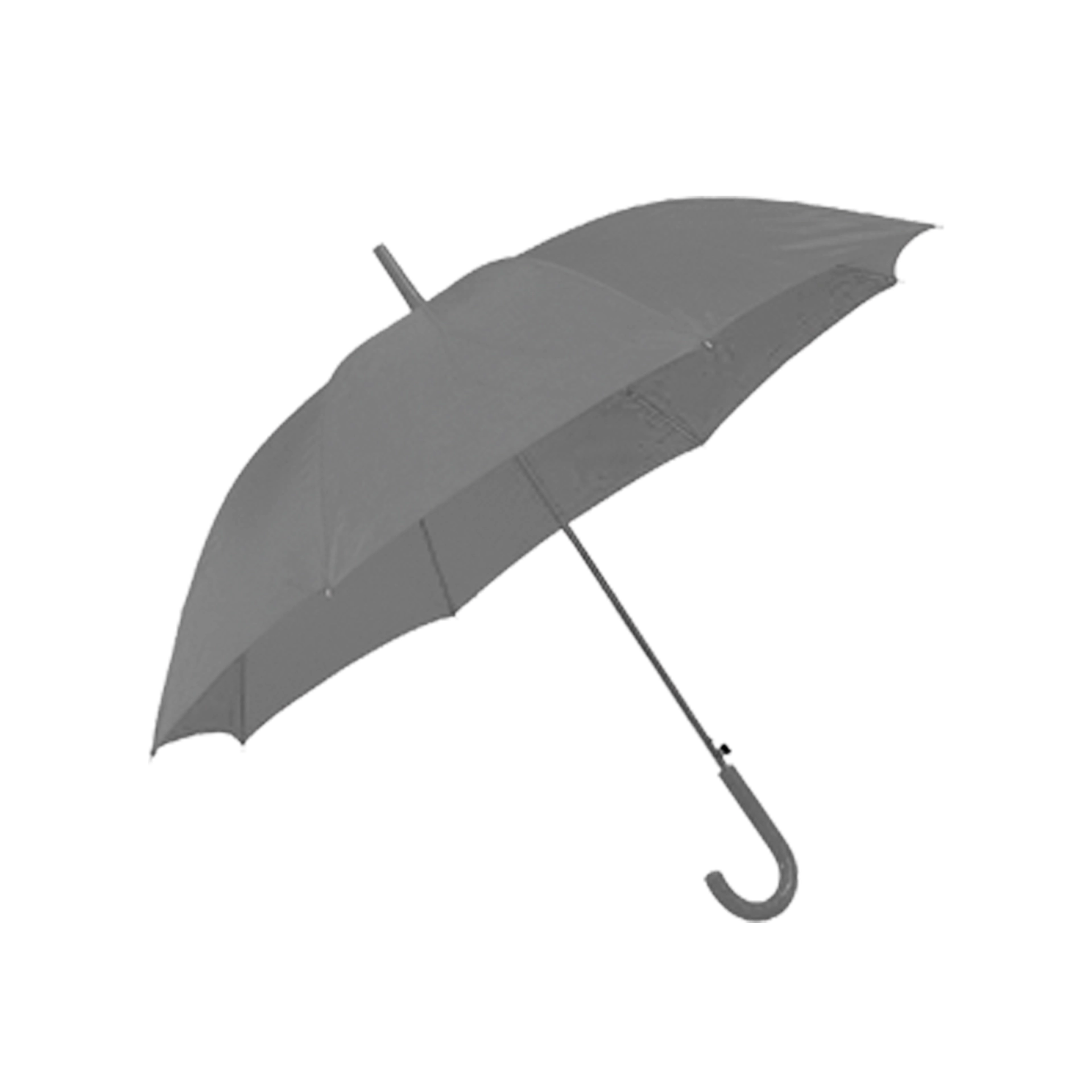 Regenschirm 110 Ø 103 cm grau automatische Öffnung (Metallstock, Rundhakengriff PVC)