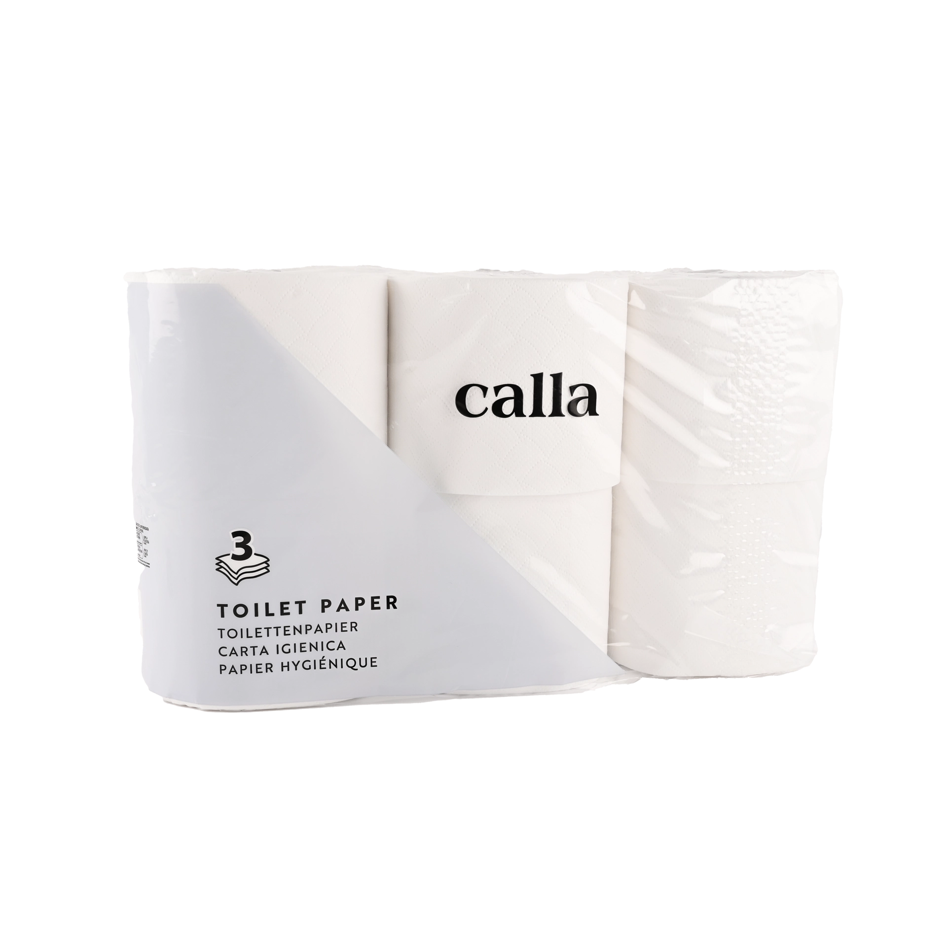 Toilettenpapier | Calla weiß 3lg. 250 Abrisse/12 cm