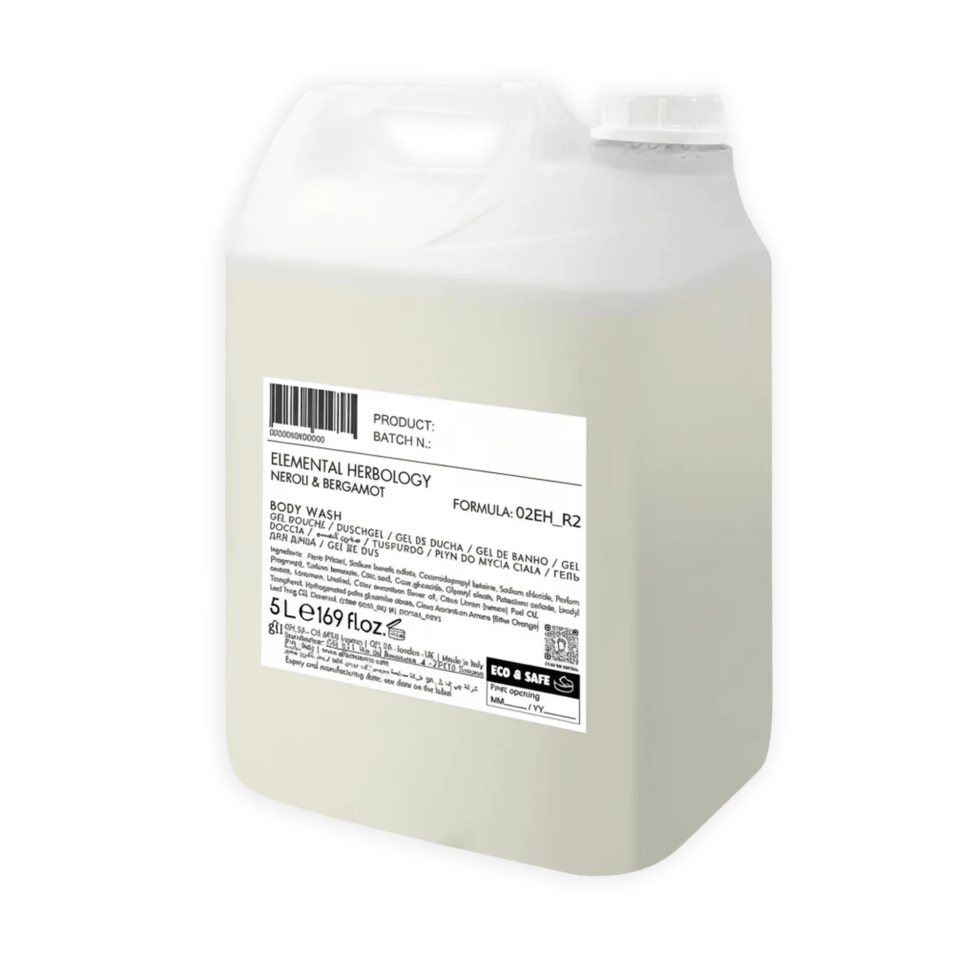 Bagnodoccia | Elemental Herbology neroli e bergamotto tanica | 5 lt.