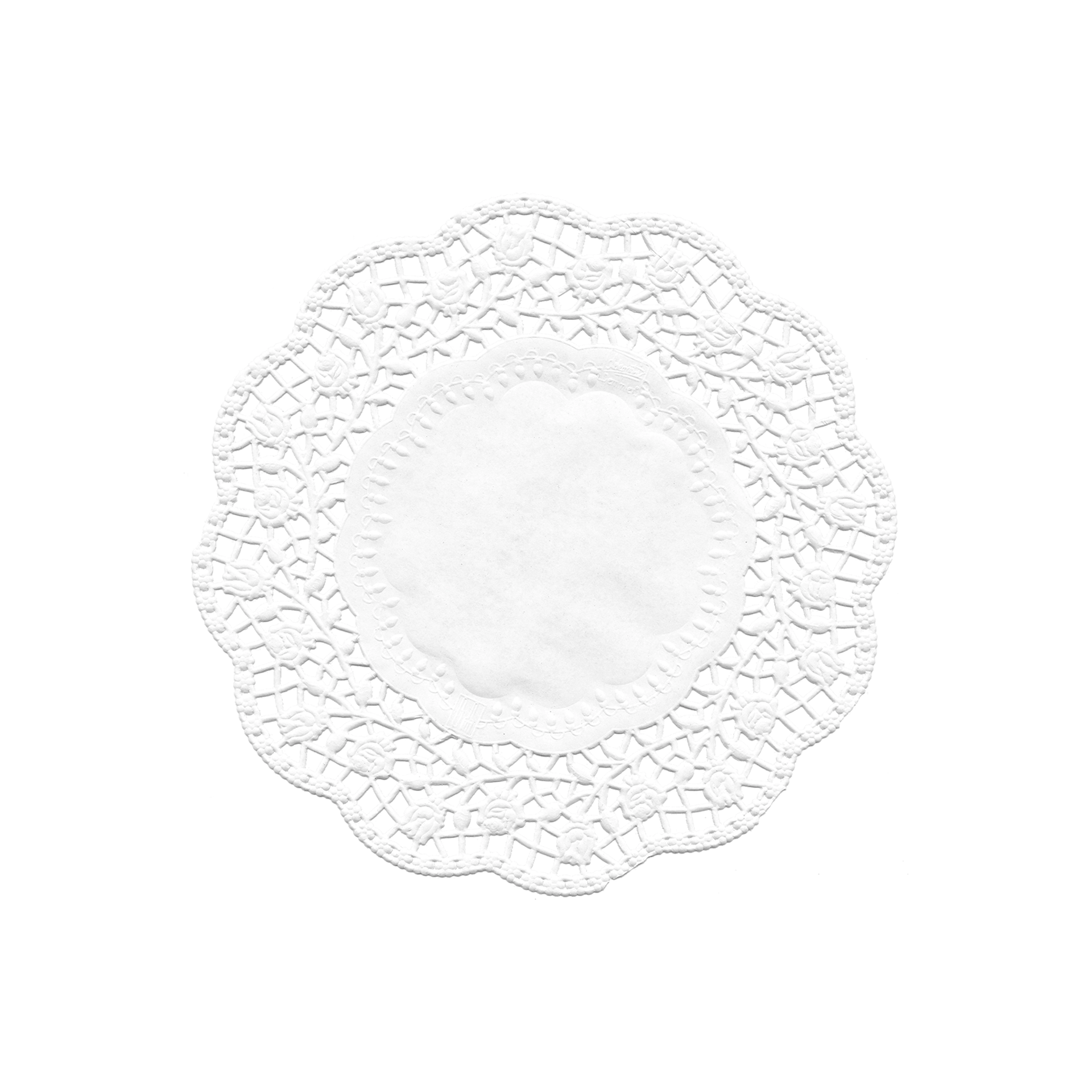 Tortenspitzen | Dekor Rose Ø 20 cm | rund Papier | weiß