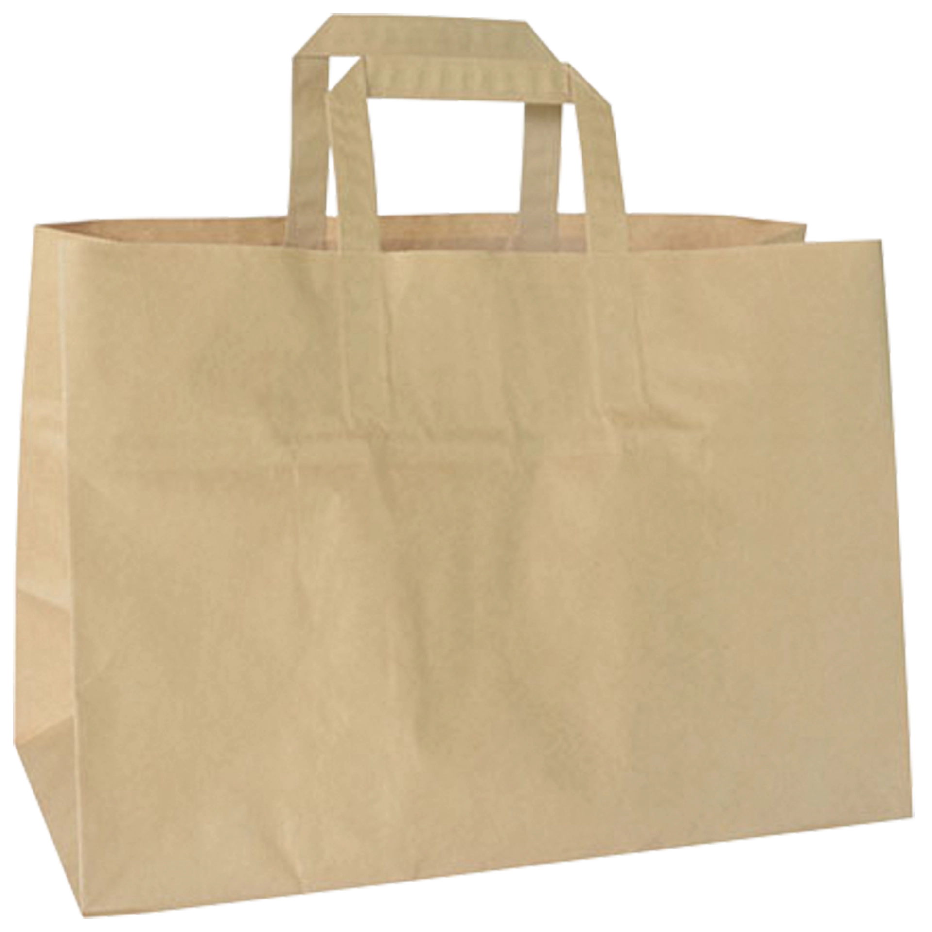 Shopper | Take-Away Papier | braun 36x17x h 24,5 cm  
