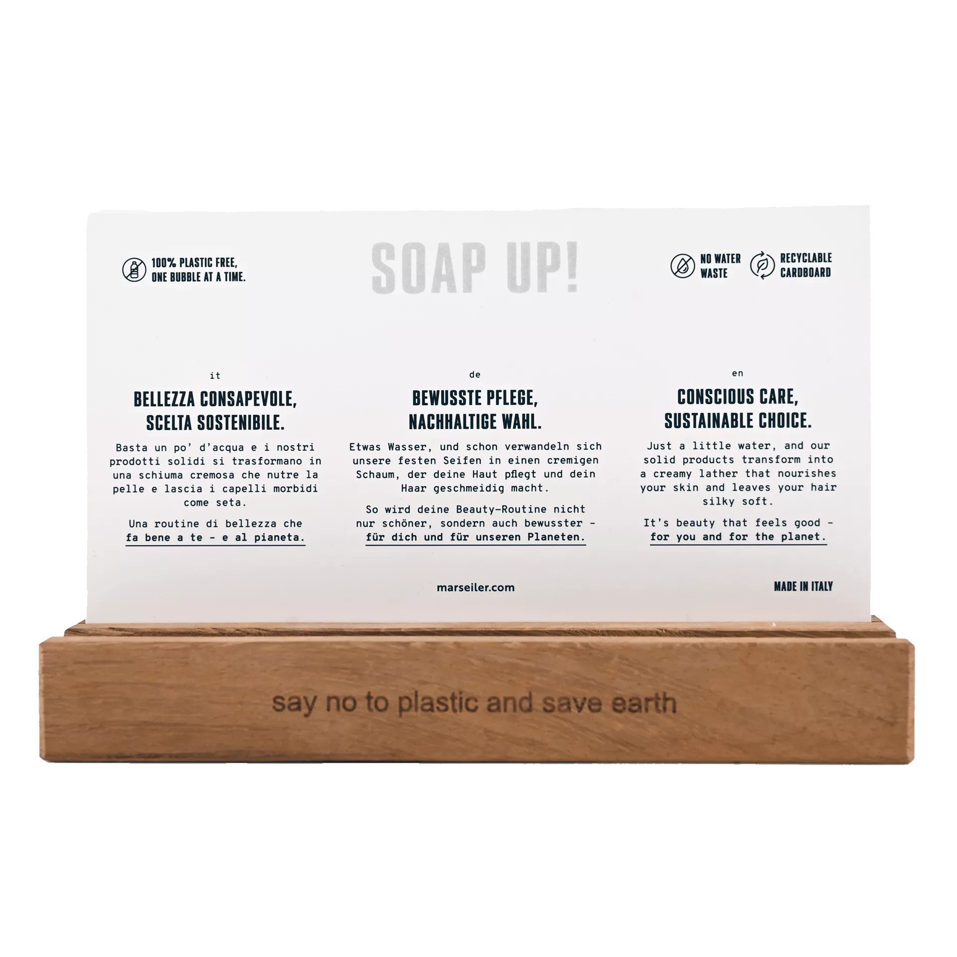 Badteller | Solid | Soap Up Holz 22x6 cm | h 3 cm