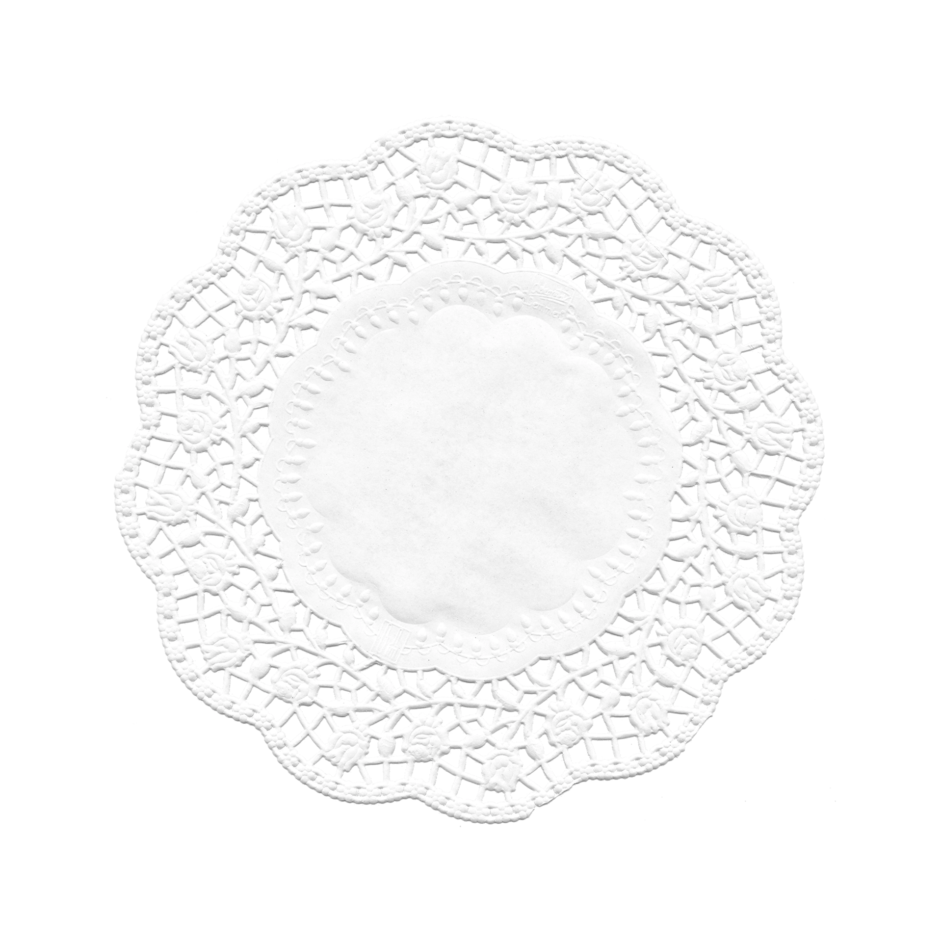 Tortenspitzen | Dekor Rose Ø 26 cm | rund  Papier | weiß
