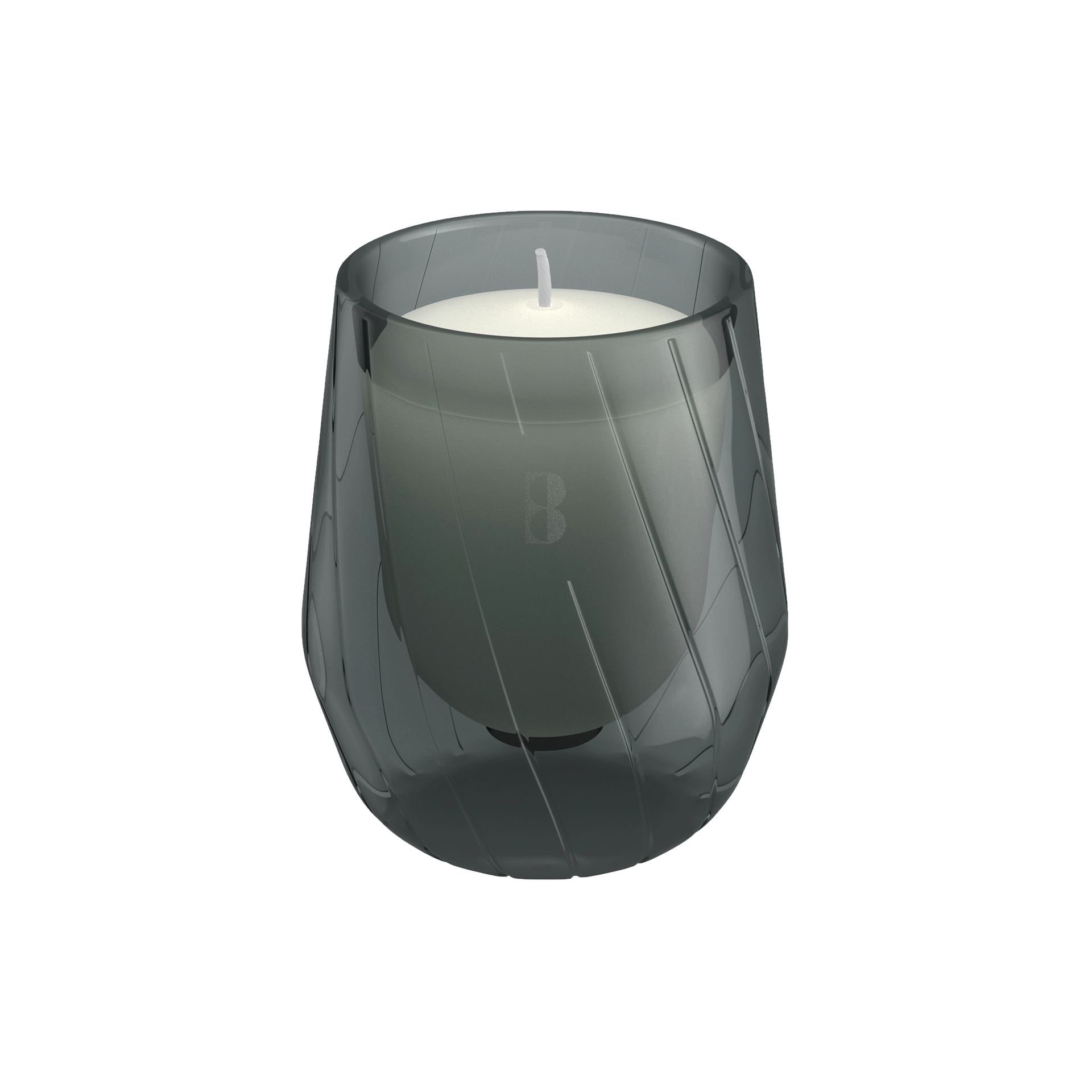Kerzenhalter | StylEcoDoppelglas | grauØ 9,6x h 11,2 cmMundgeblasenSpülmaschinenfest  