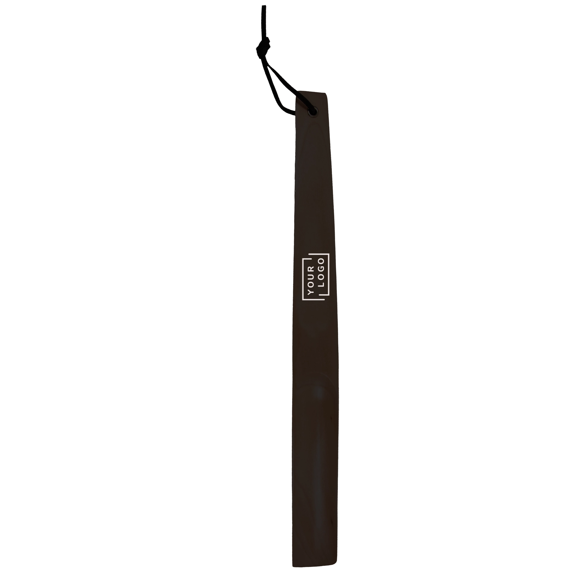 Schuhlöffel Holz | schwarz | 38 cm mit Kordel
