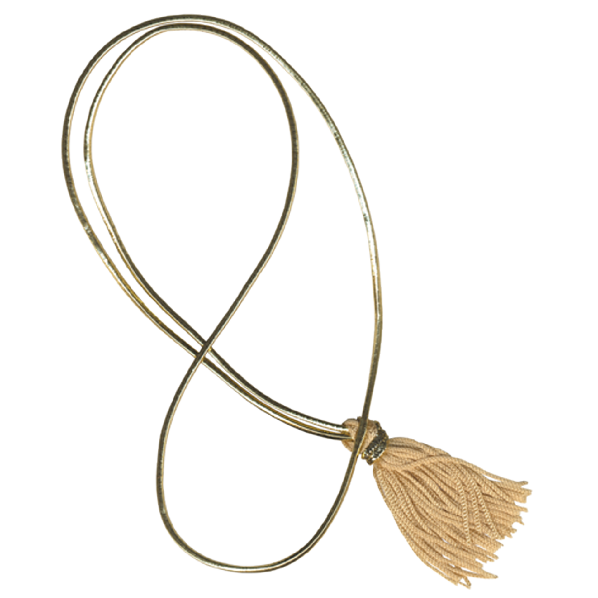 Elastikkordel für Speisekarten gold | mit Quaste 20 cm 