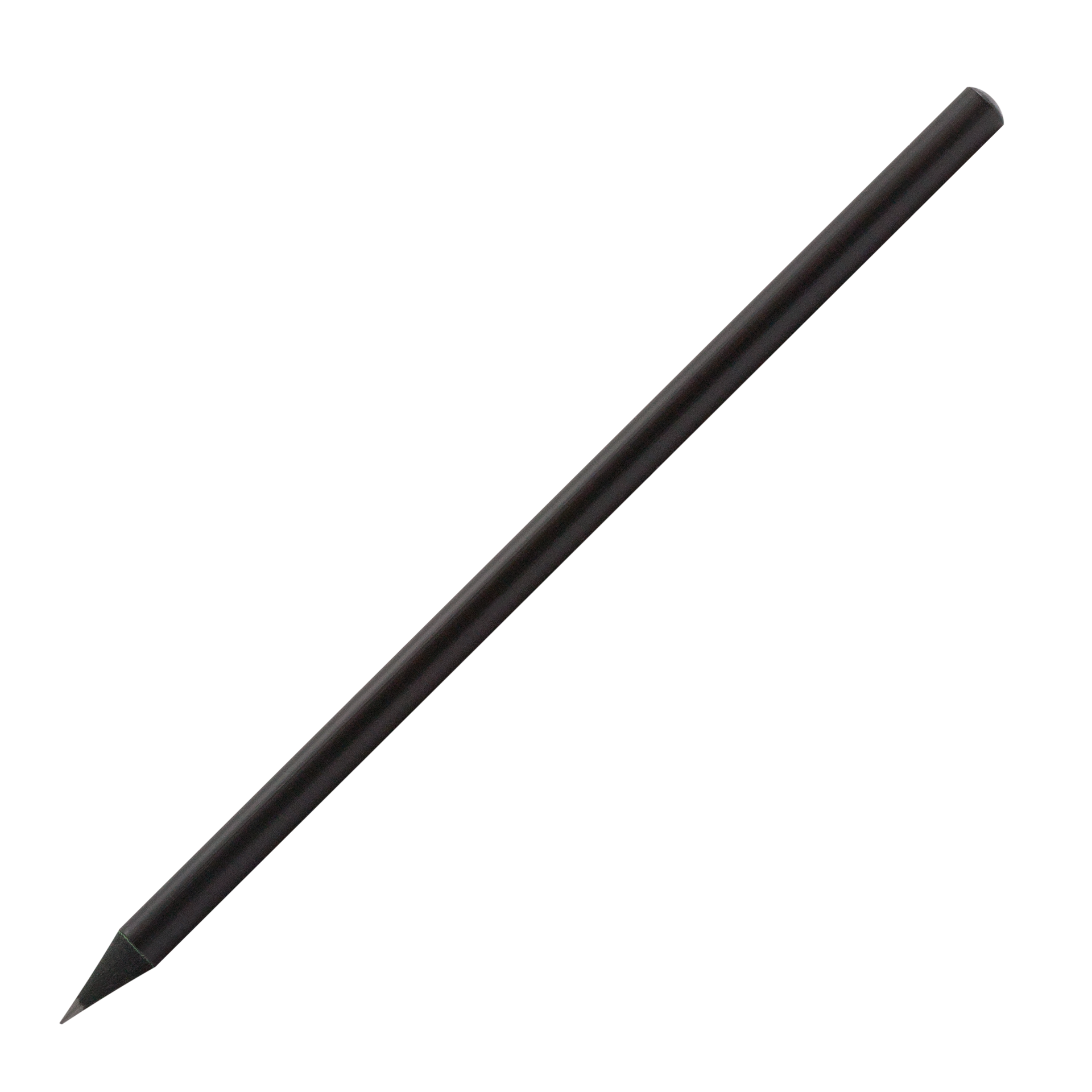 Bleistift |  All Black Holz | schwarz eingefärbt rund | 17,5 cm