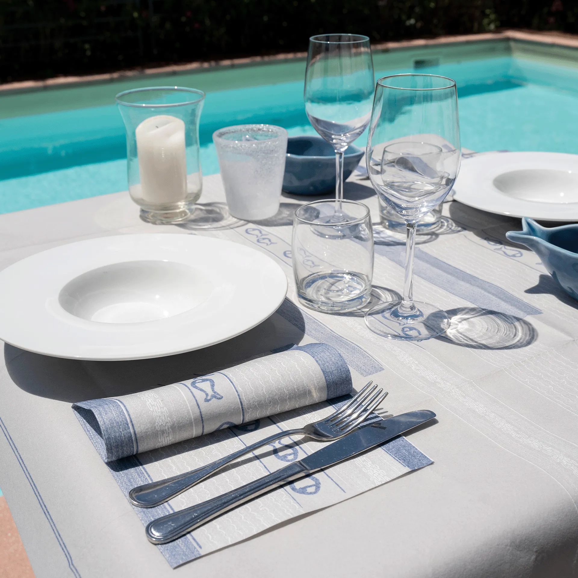 Serviette Airlaid | Mediterraneo pearl 40x40 cm