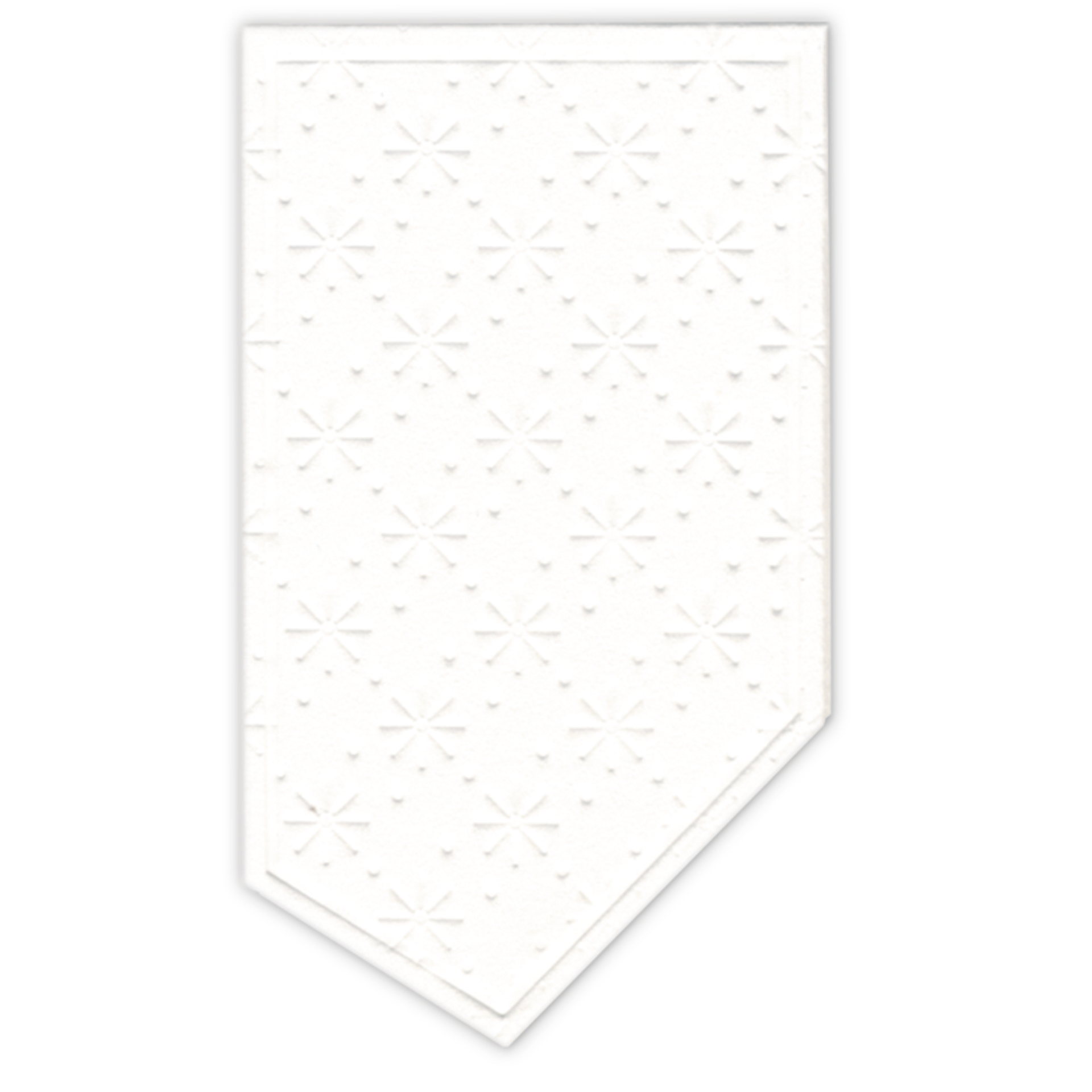 Kännchenanfasser | Punkte/Sterne Zellstoff | weiß | 9 lg. 9,5x5,5 cm 