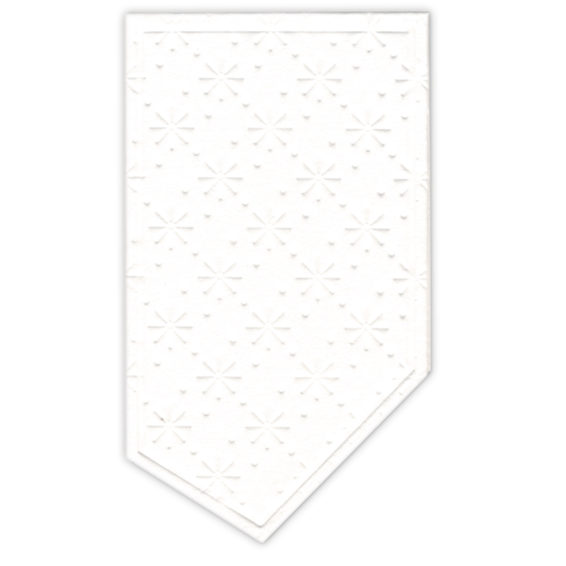 Kännchenanfasser | Punkte/Sterne Zellstoff | weiß | 9 lg. 9,5x5,5 cm 
