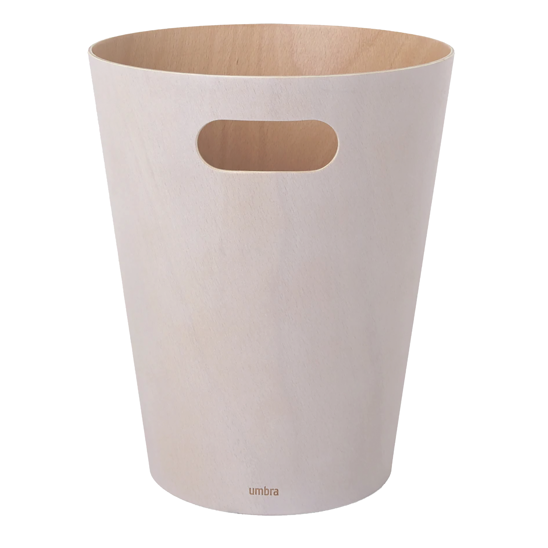 Papierkorb | rund Holz | White natur Ø 23x h 28 cm 