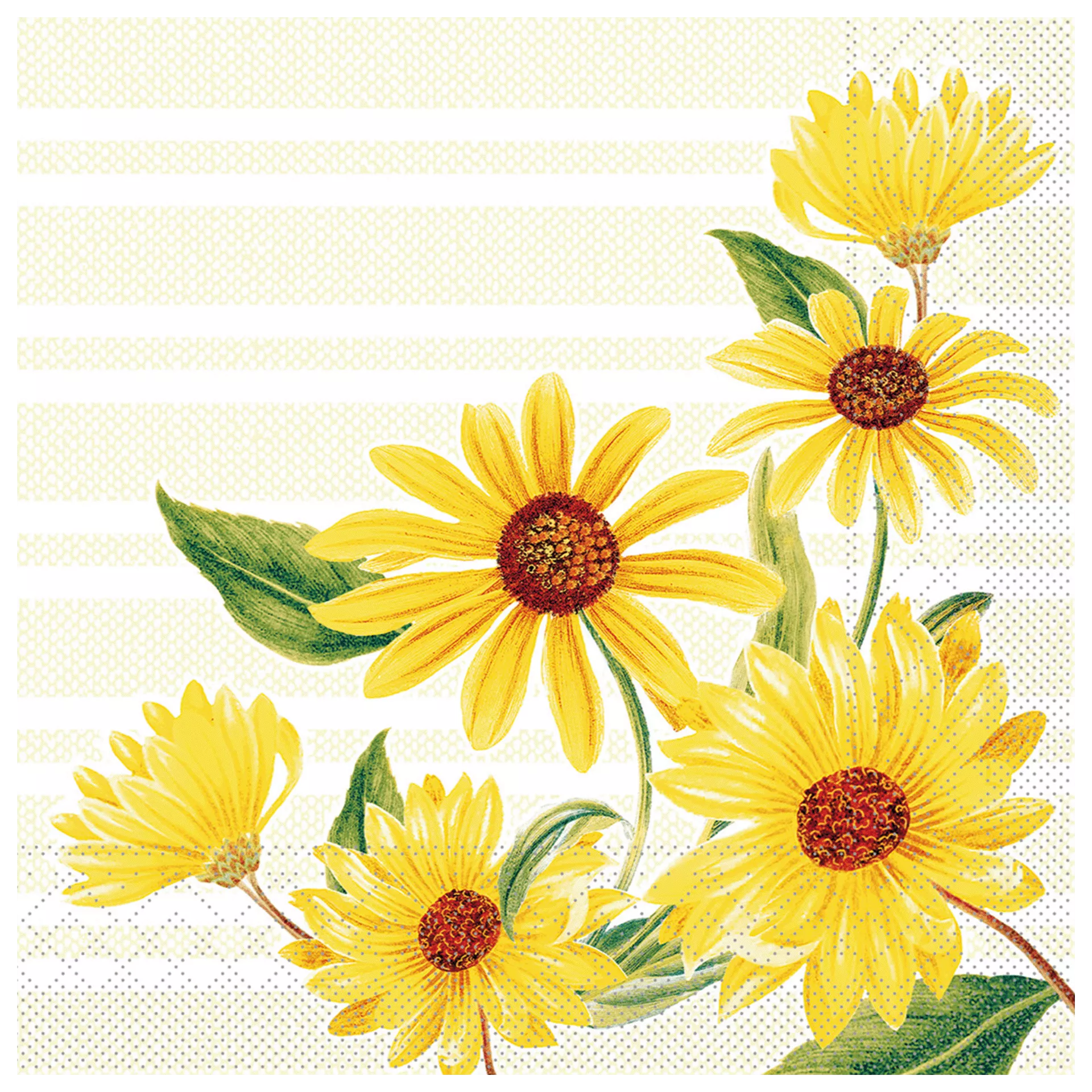 Serviette Zellstoff 40x40 cm 3lg. Sonnenblume Marlene