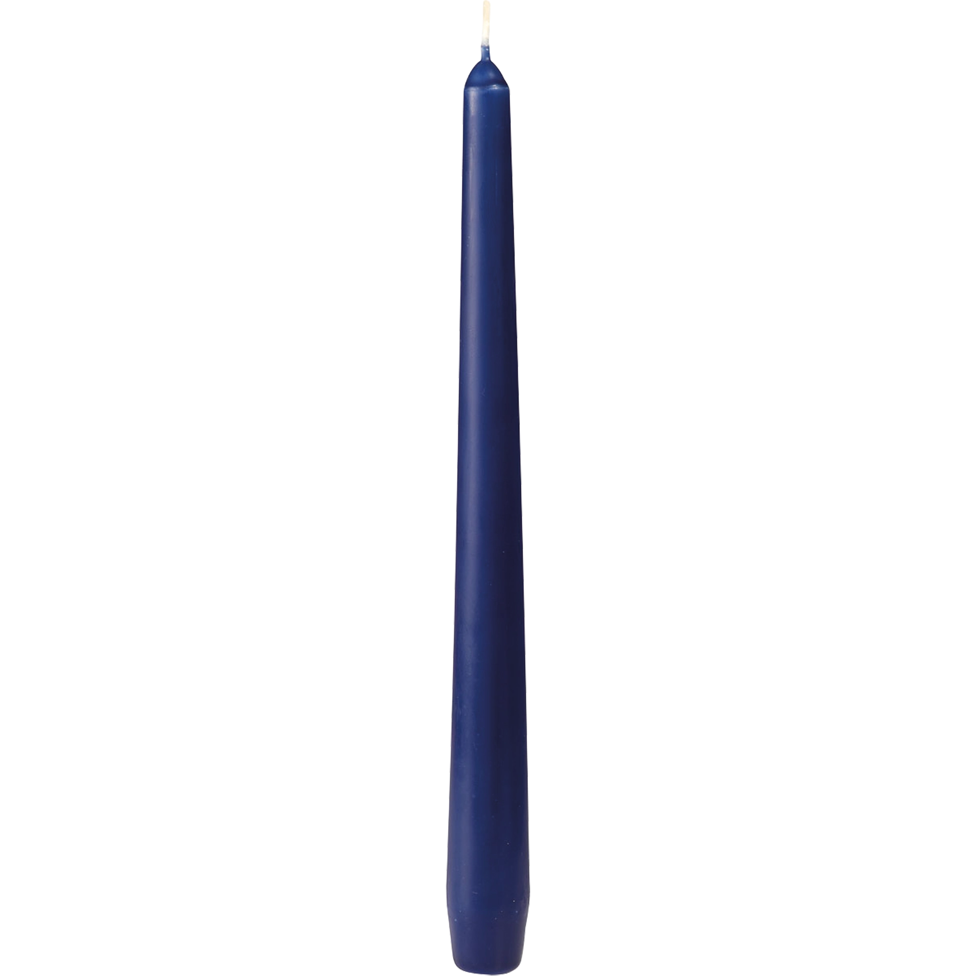 Candela a punta Basic blu scuro h 25 cm | Ø 2,2 cm ca. 7,5 ore.