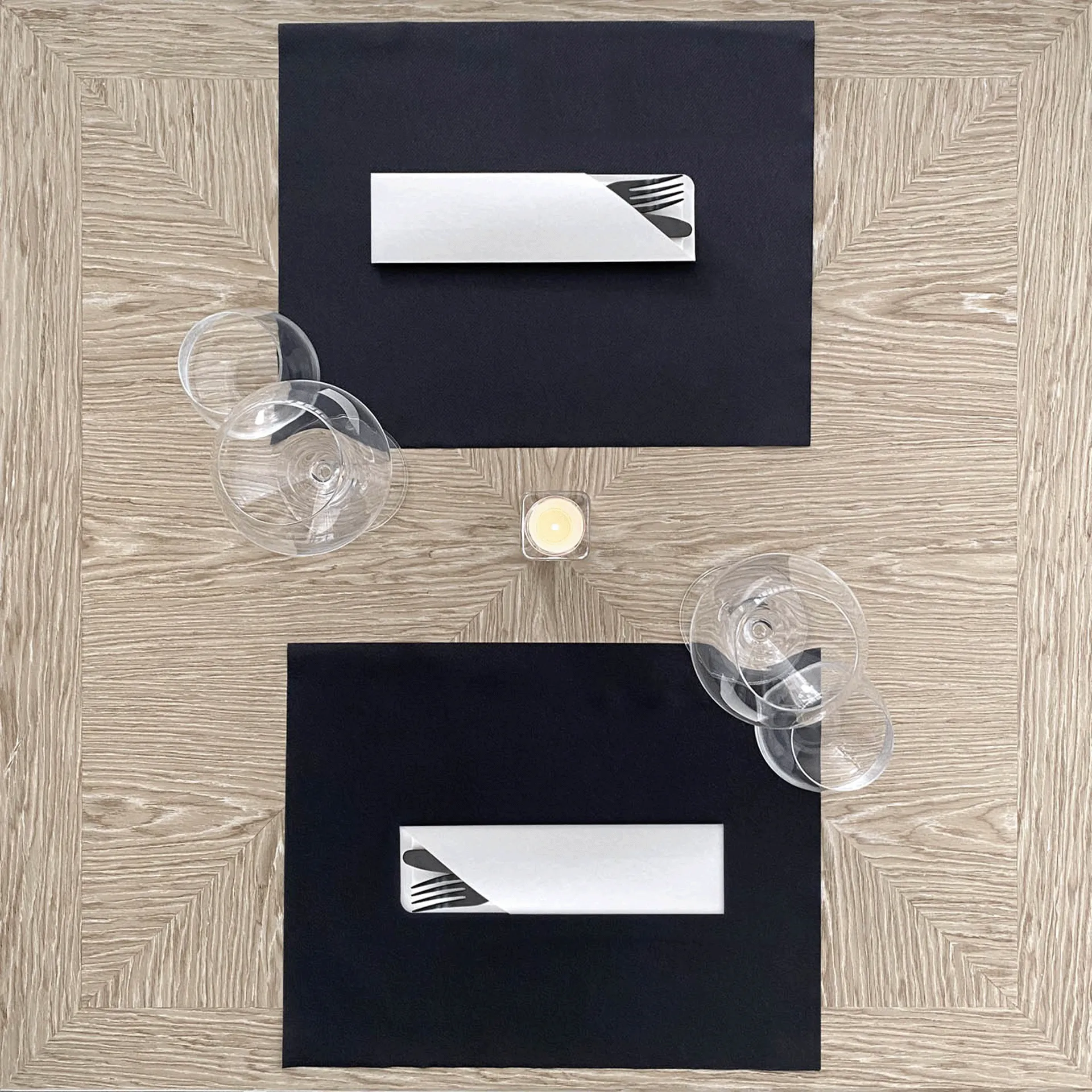Tovaglietta Airlaid | nero 30x40 cm