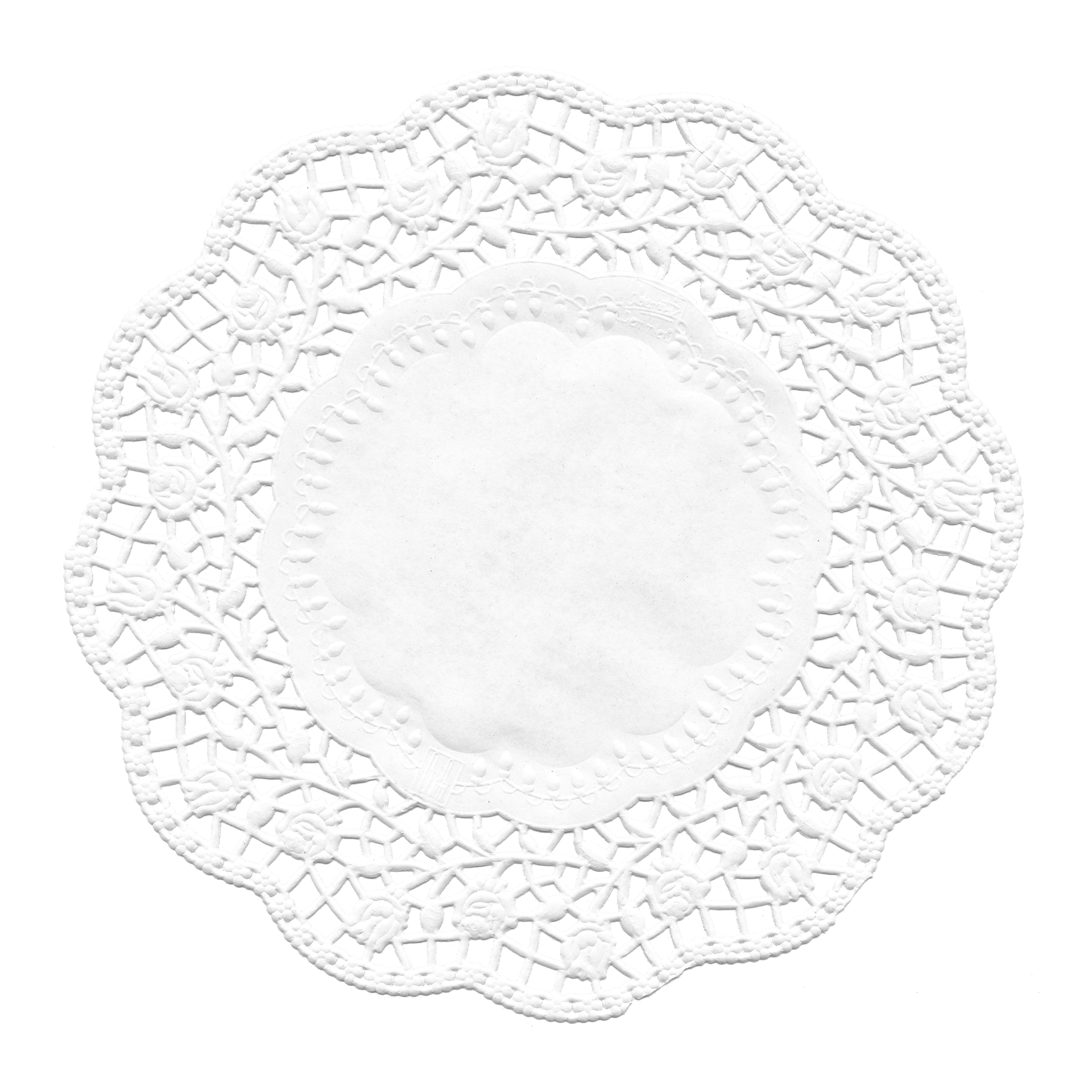 Tortenspitzen | Dekor Rose Ø 33 cm | rund  Papier | weiß