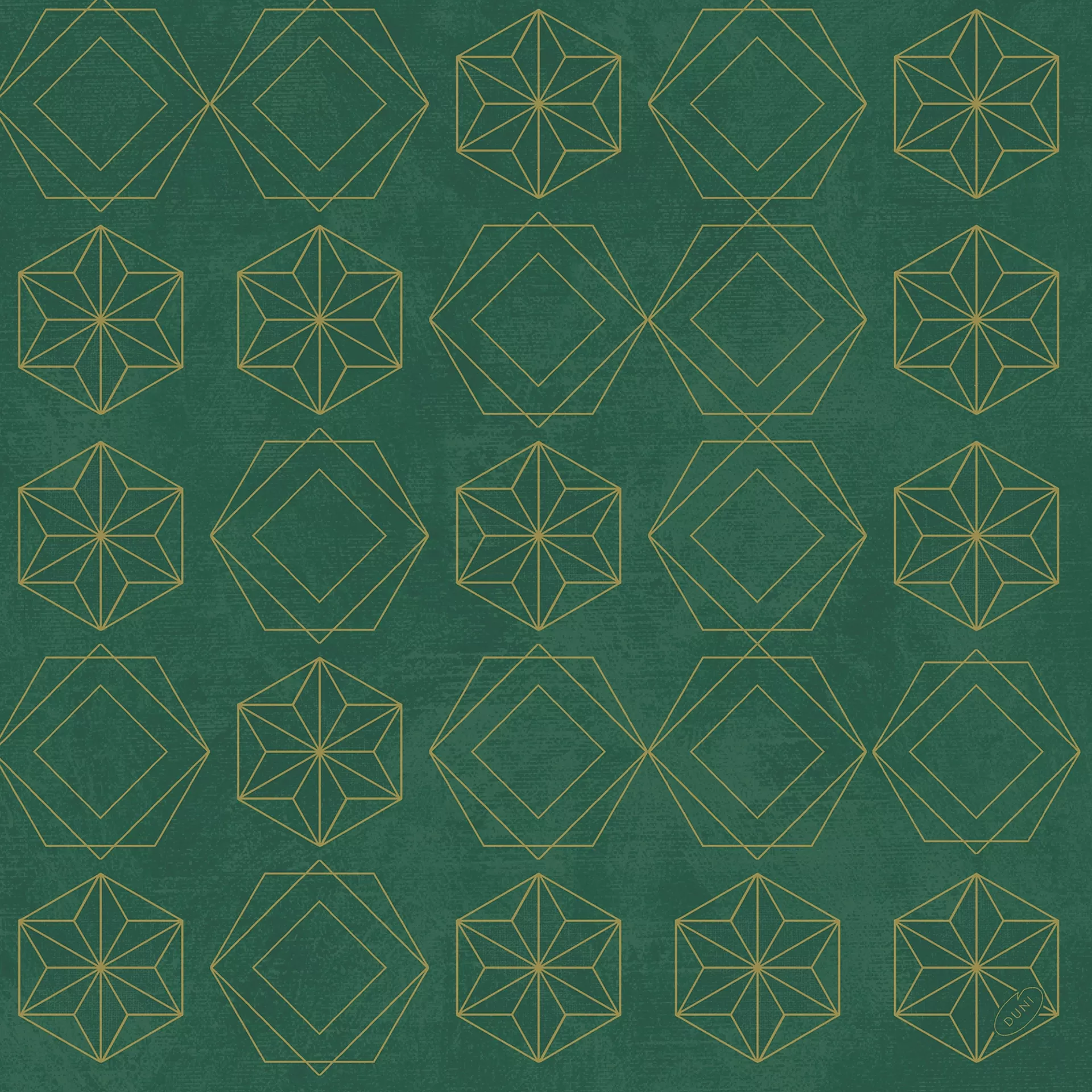 Serviette Dunisoft 40x40 cm Gilded Star green