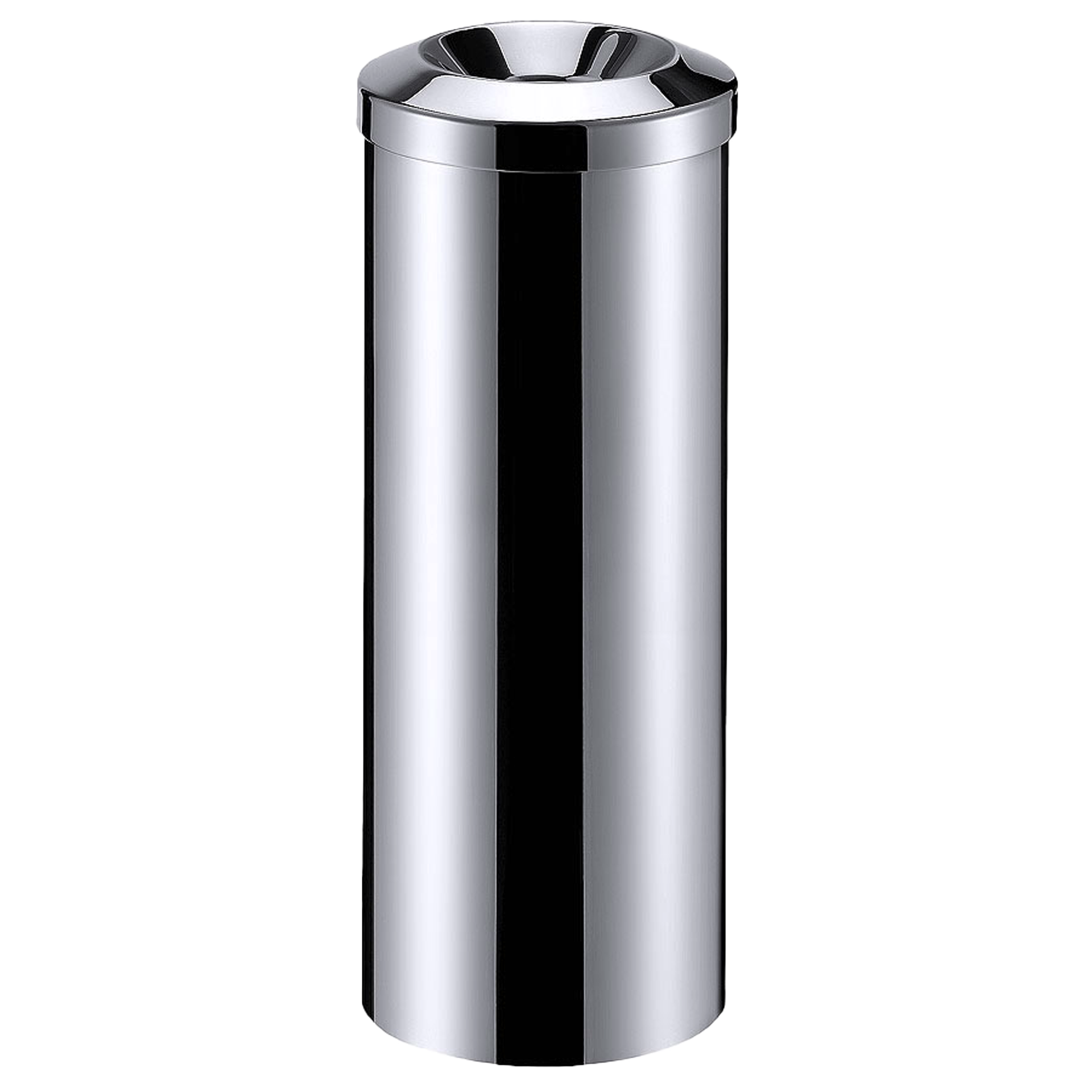 Abfallbehälter Edelstahl | silber glänzig Ø 25x h 68 cm