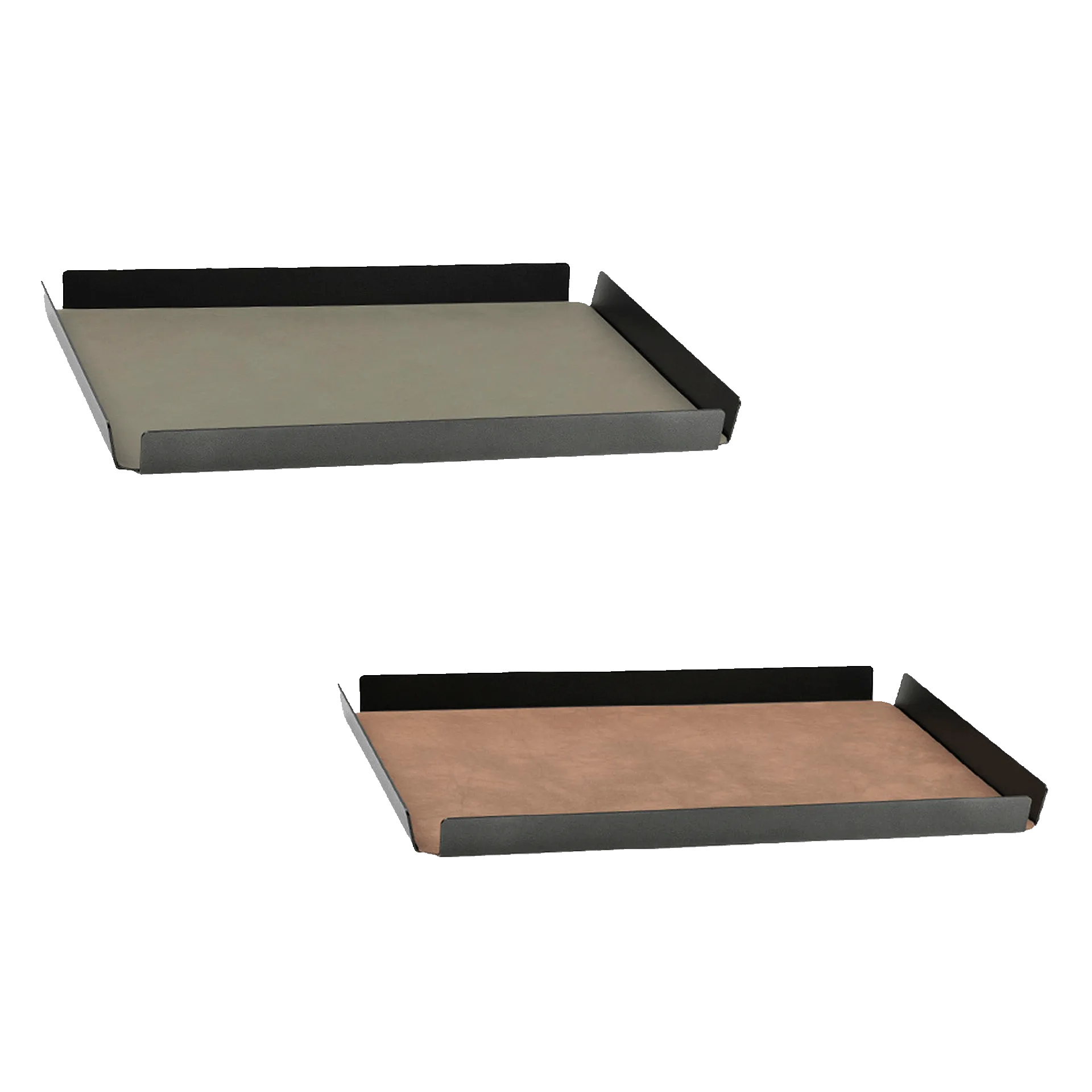 Tablett Alu anthrazit | Square L mit Einsatz Nupo double sided