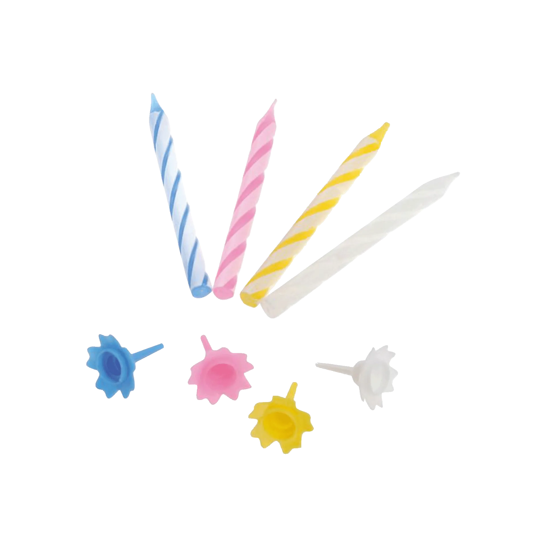 Geburtstags Partykerzen verschiedene Farben 24 Kerzen | 65 x 5 x 5 mm