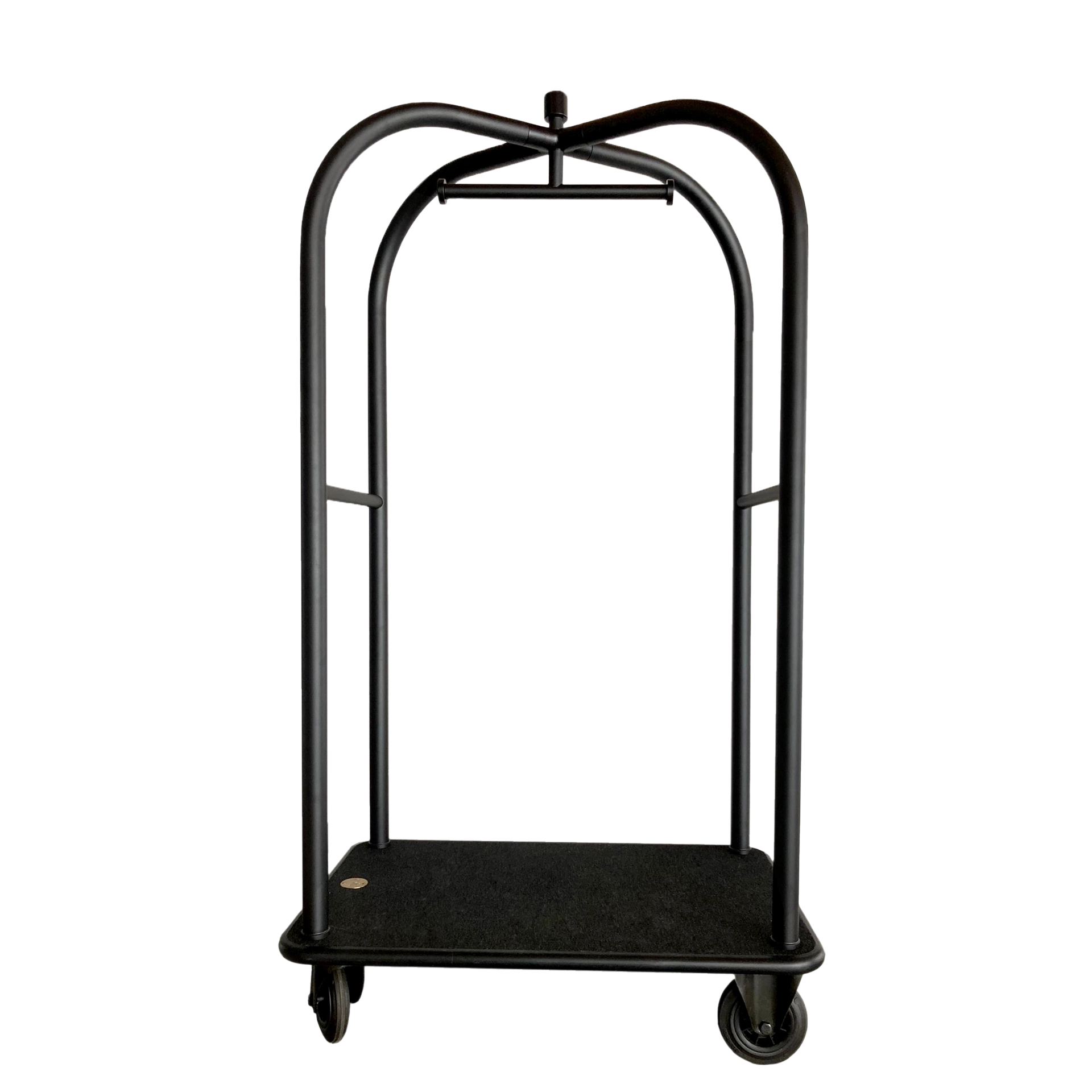 Gepäckwagen | Poldo Metall | schwarz gefärbt 97x60x h 182 cm