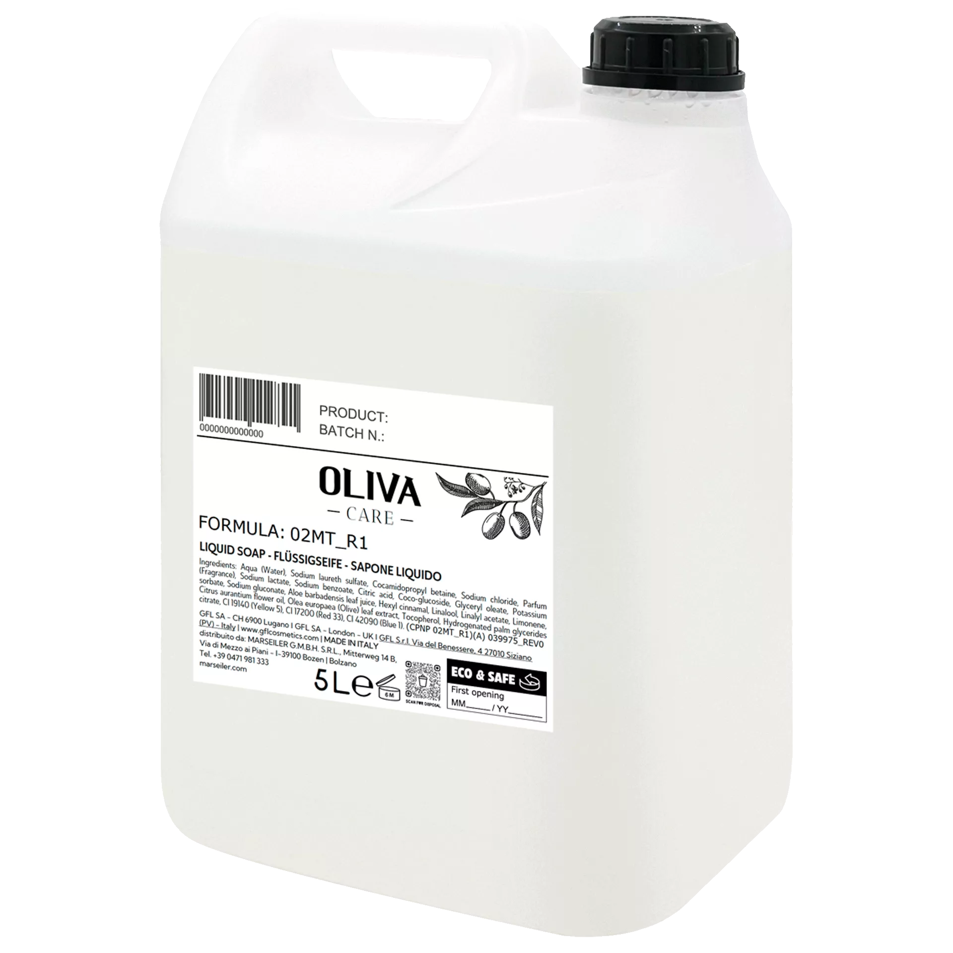 Handseife | Oliva Care mit Olivenblätterextrakt Kanister | 5 lt.