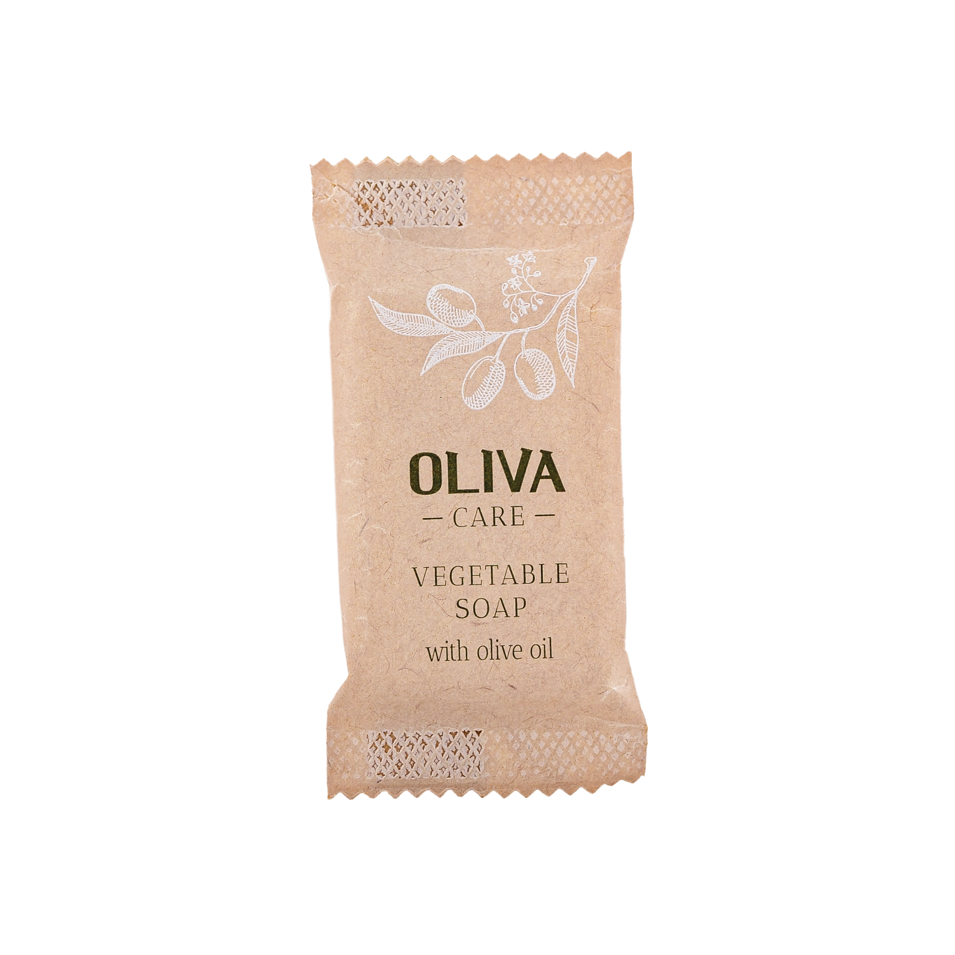 Hotelseife | Oliva Care mit Olivenöl Papier verpackt | 12 g