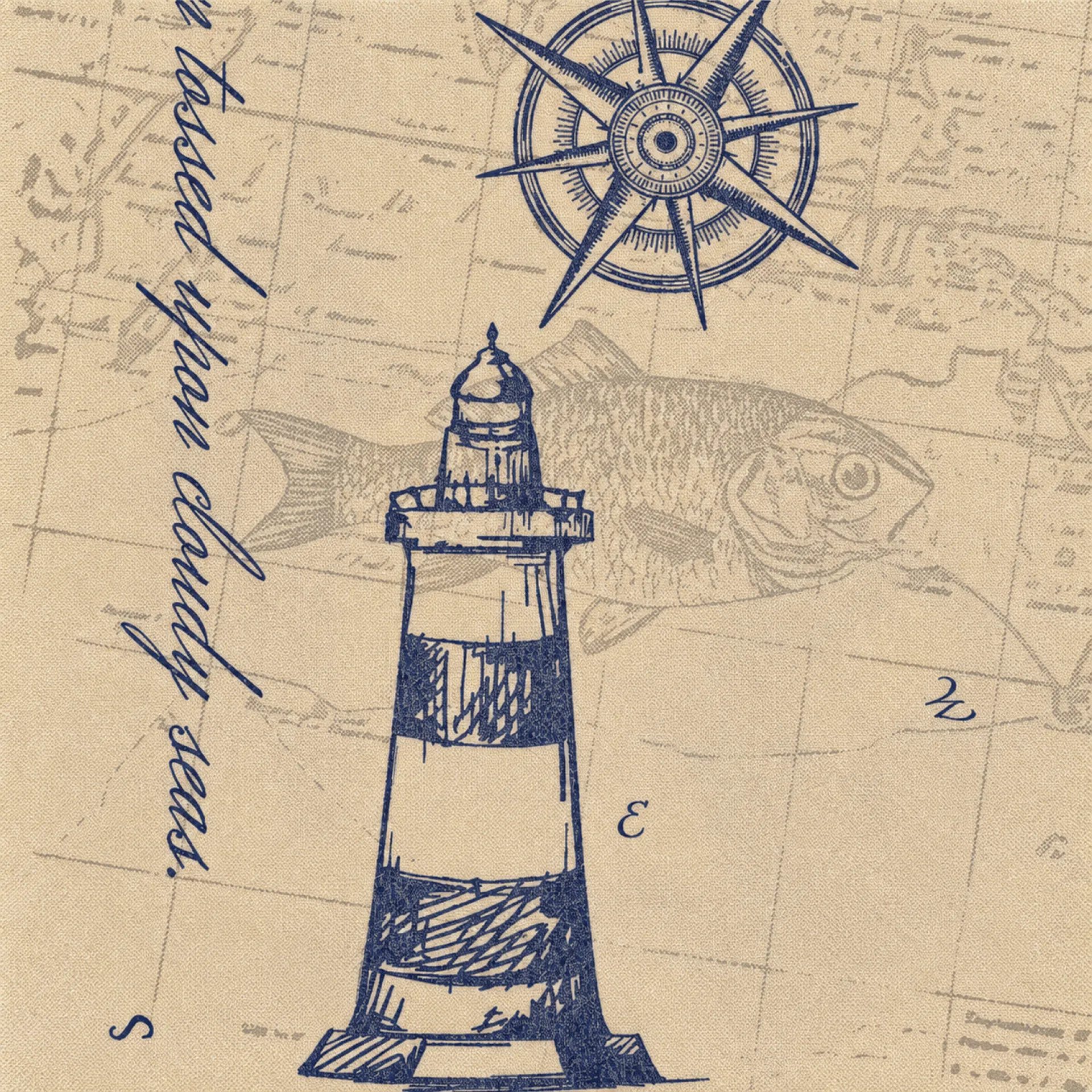 Serviette Airlaid | Yachtclub Elfenbein 40x40 cm