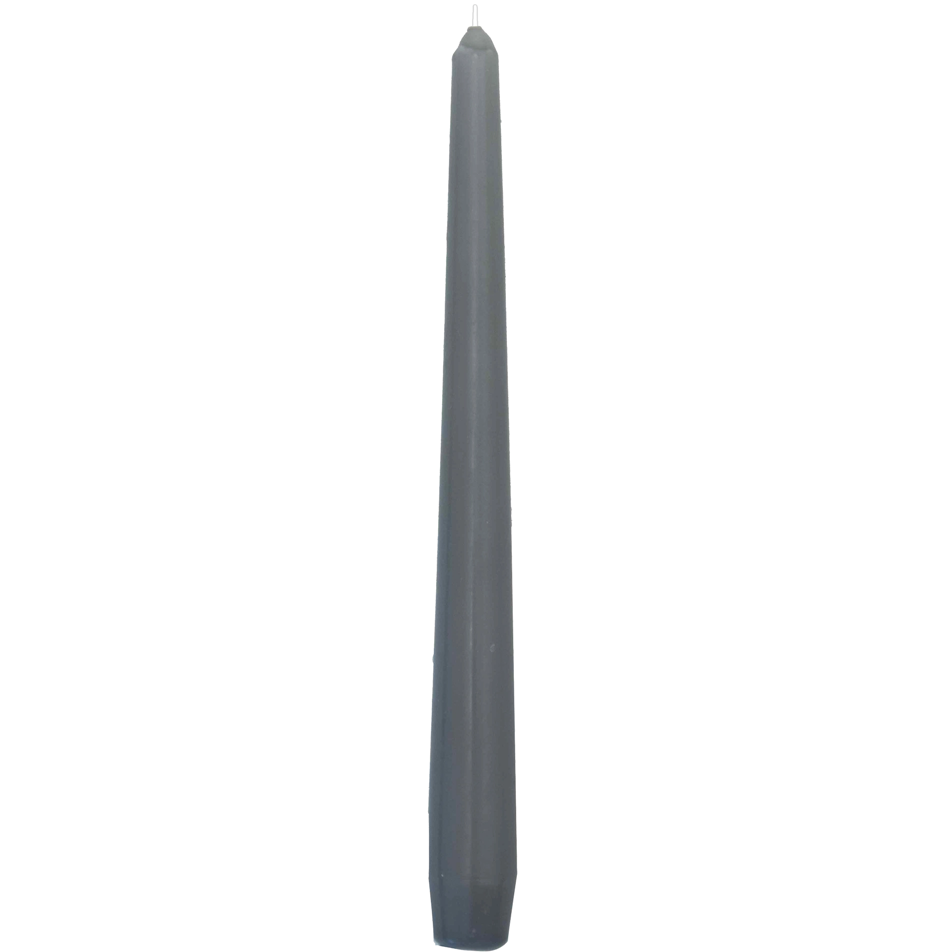 Spitzkerze | einzeln cellophaniert grau h 24,5 cm | Ø 2,4 cm 