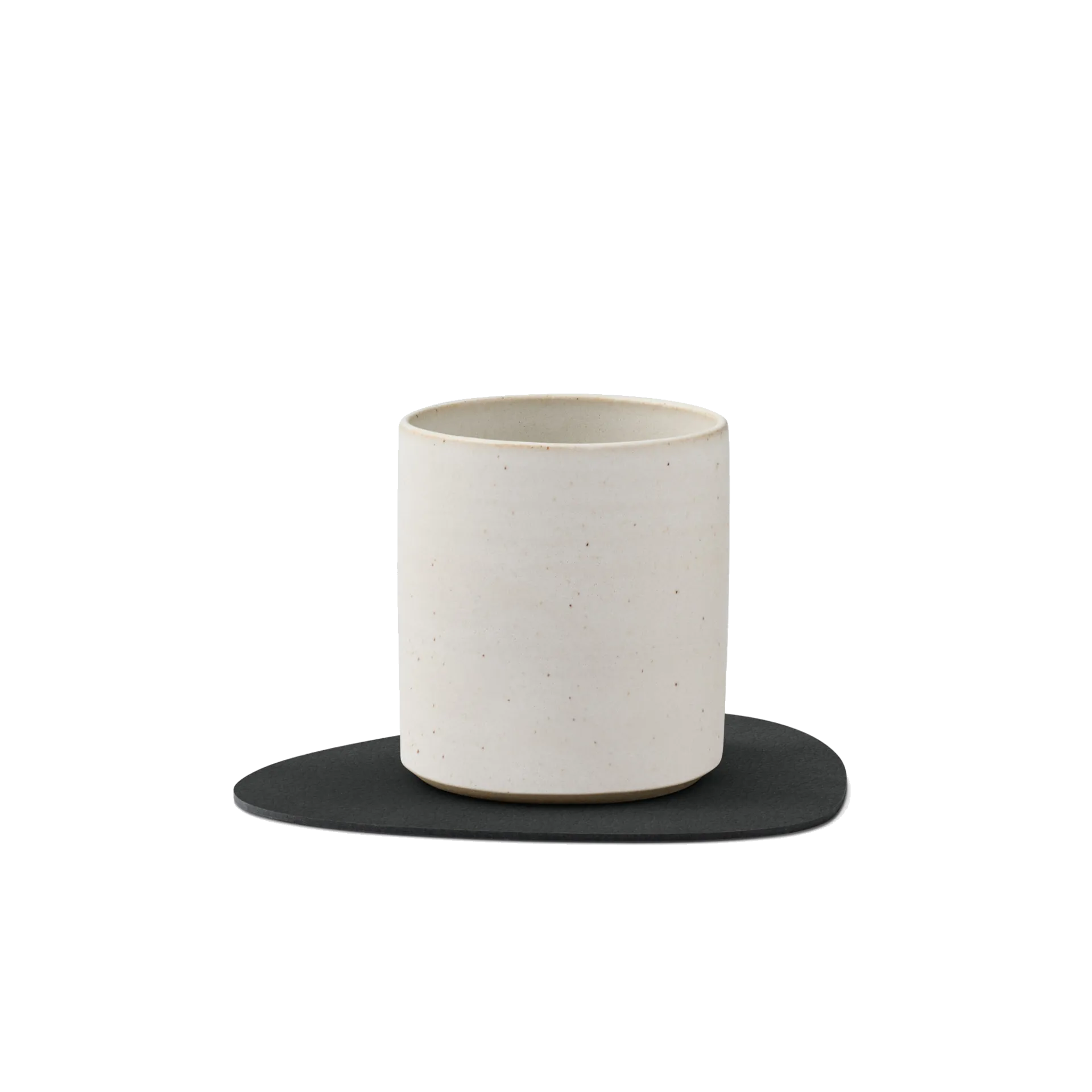 Untersetzer Lind Curve recyceltes Leder Nupo 11x13 cm | 1,6 mm Farbe schwarz