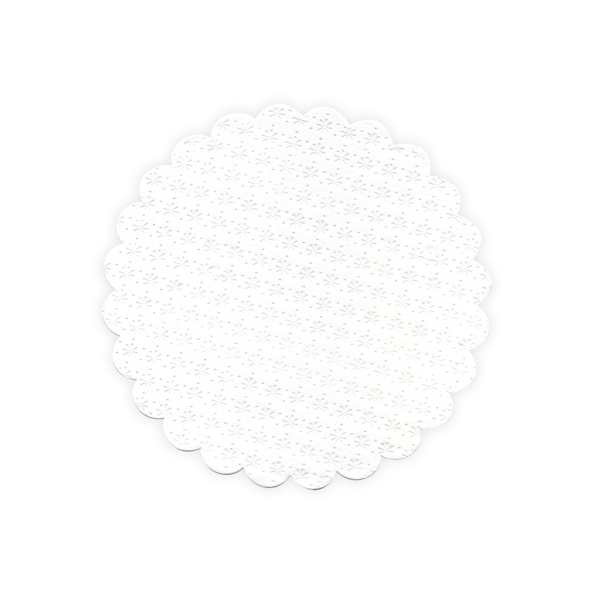Untersetzer | Punkte/Sterne Zellstoff 7lg. | Ø 10 cm weiß