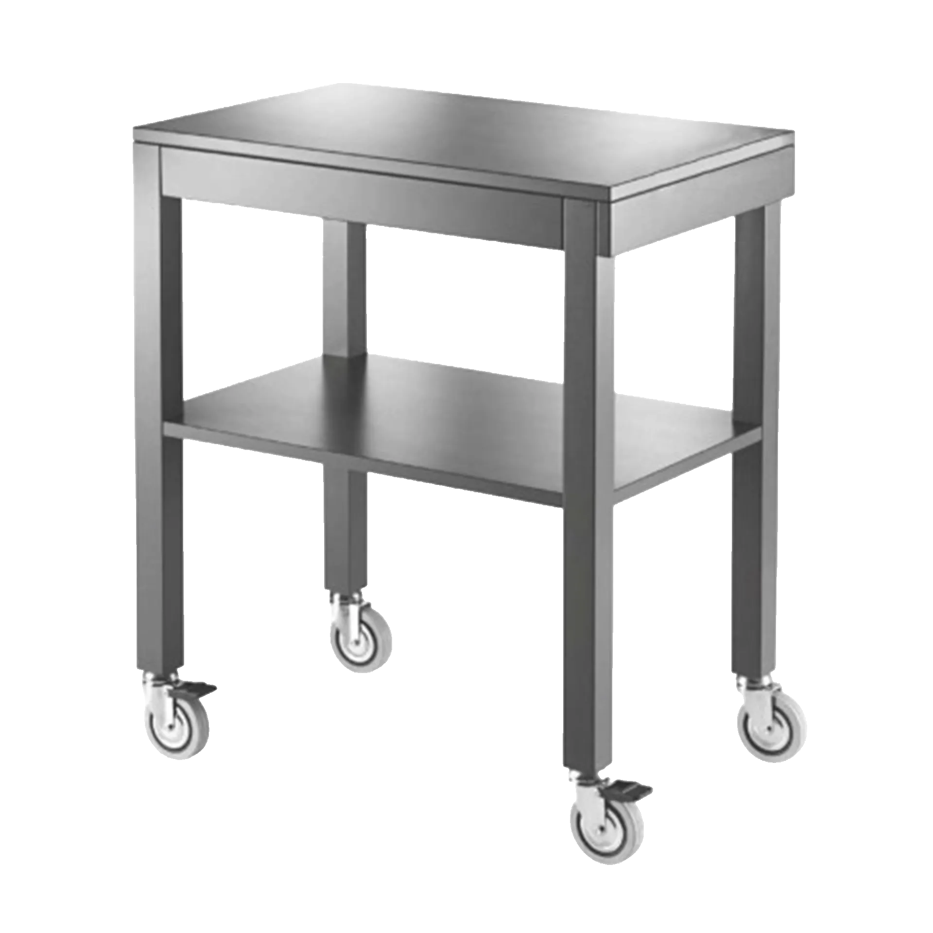 Carrello servizio legno | grigio granito 70x45x h 84 cm | 2 piani
