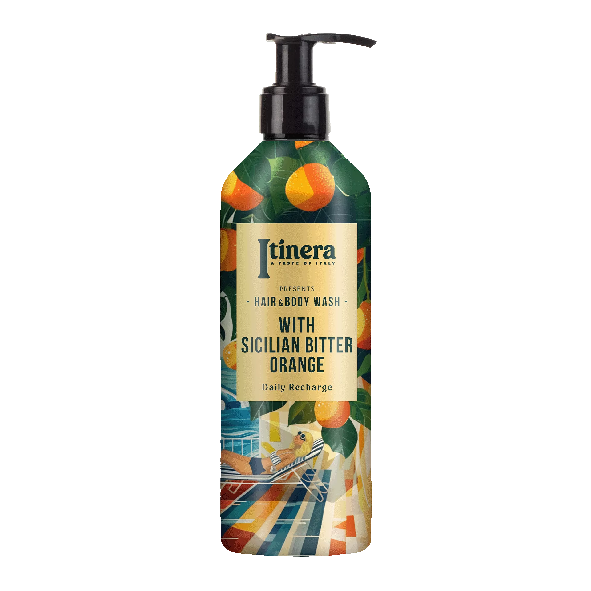 Badeduschgel/Shampoo | Itinera Orange Flacon | 370 ml