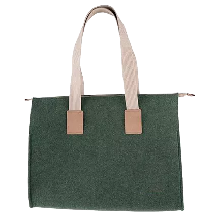 Wellnesstasche | Weekender Recyclingfilz | RPET 4 mm 49x35x20 cm | Farbe Lodengrün