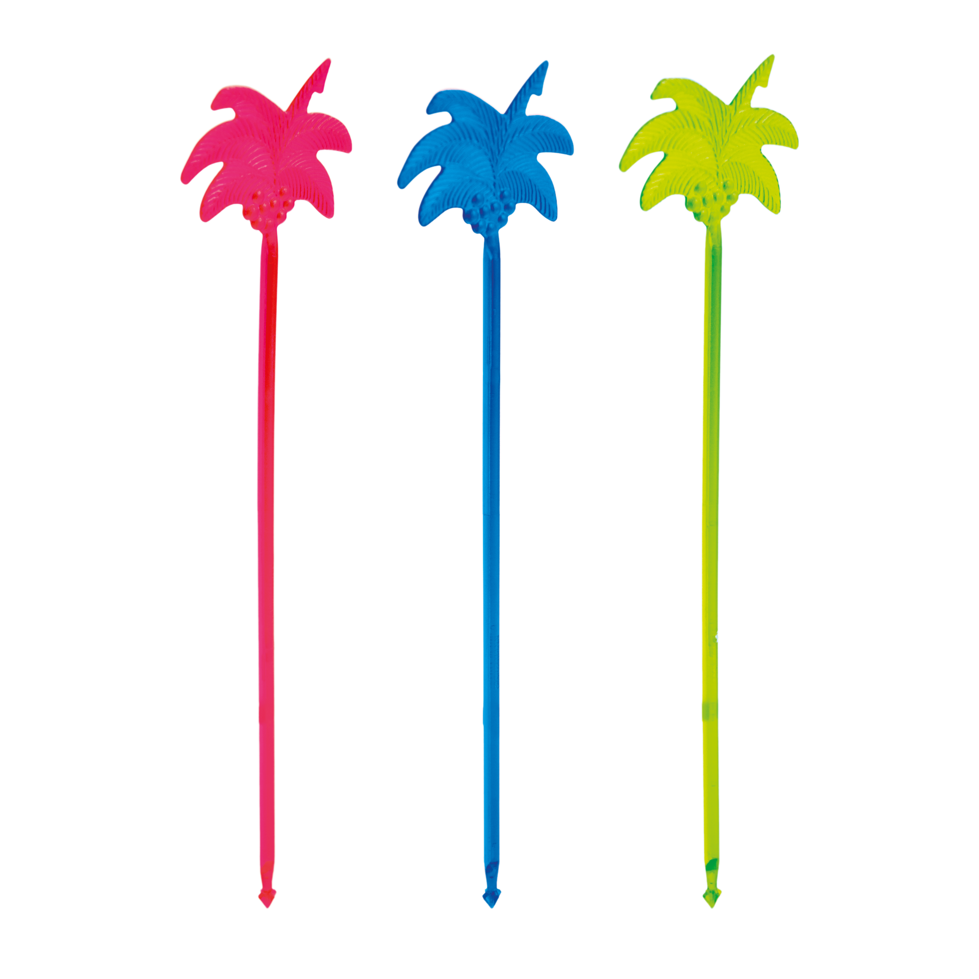 Dekoration Cocktail Palmen 24 cm bunt (50 Stk.)  